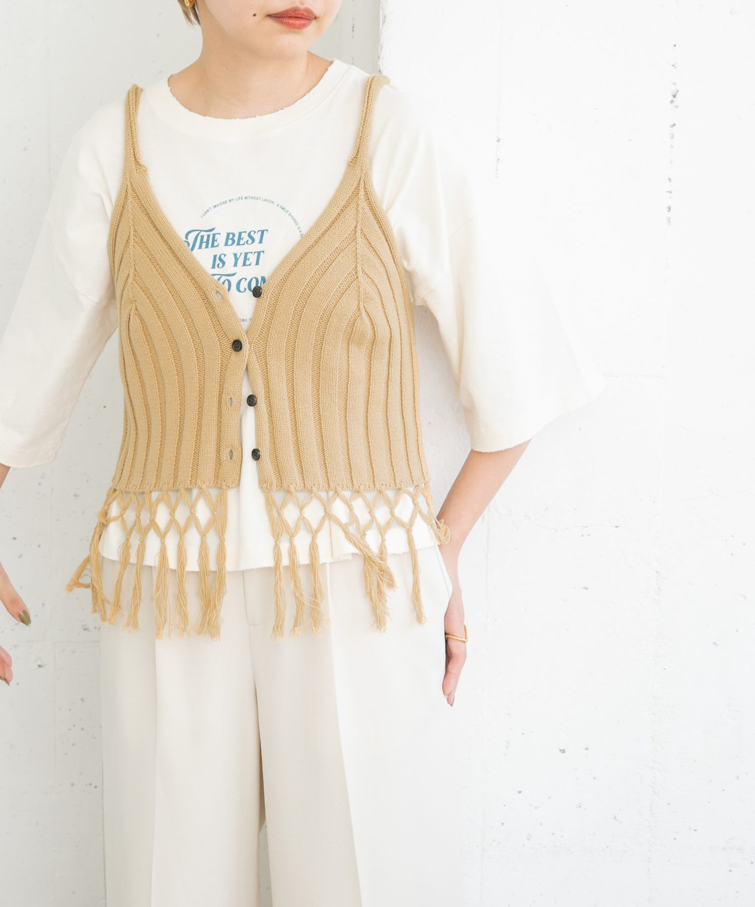 身長：157cm サイズ：one