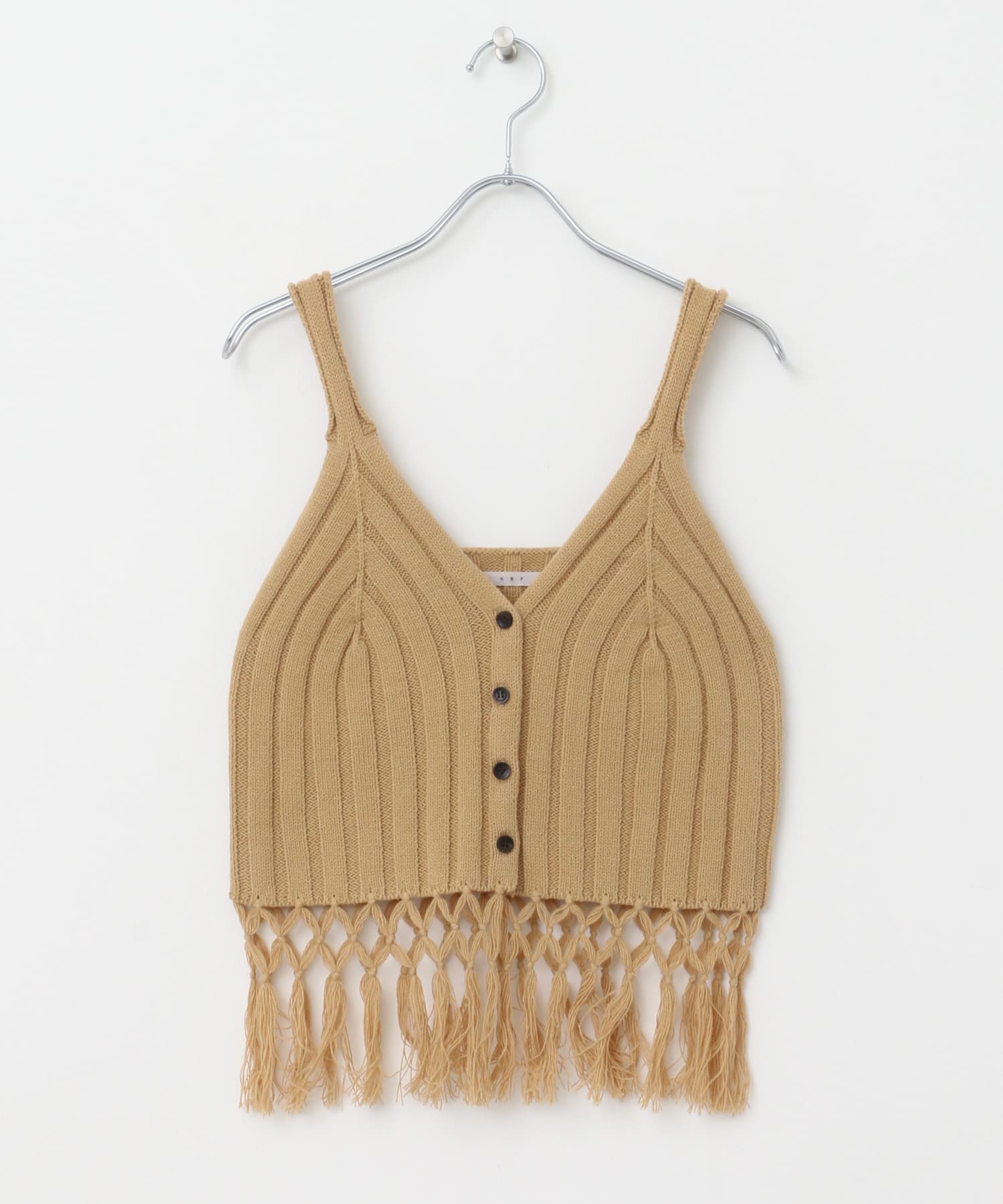 フリンジニットビスチェ BEIGE one
