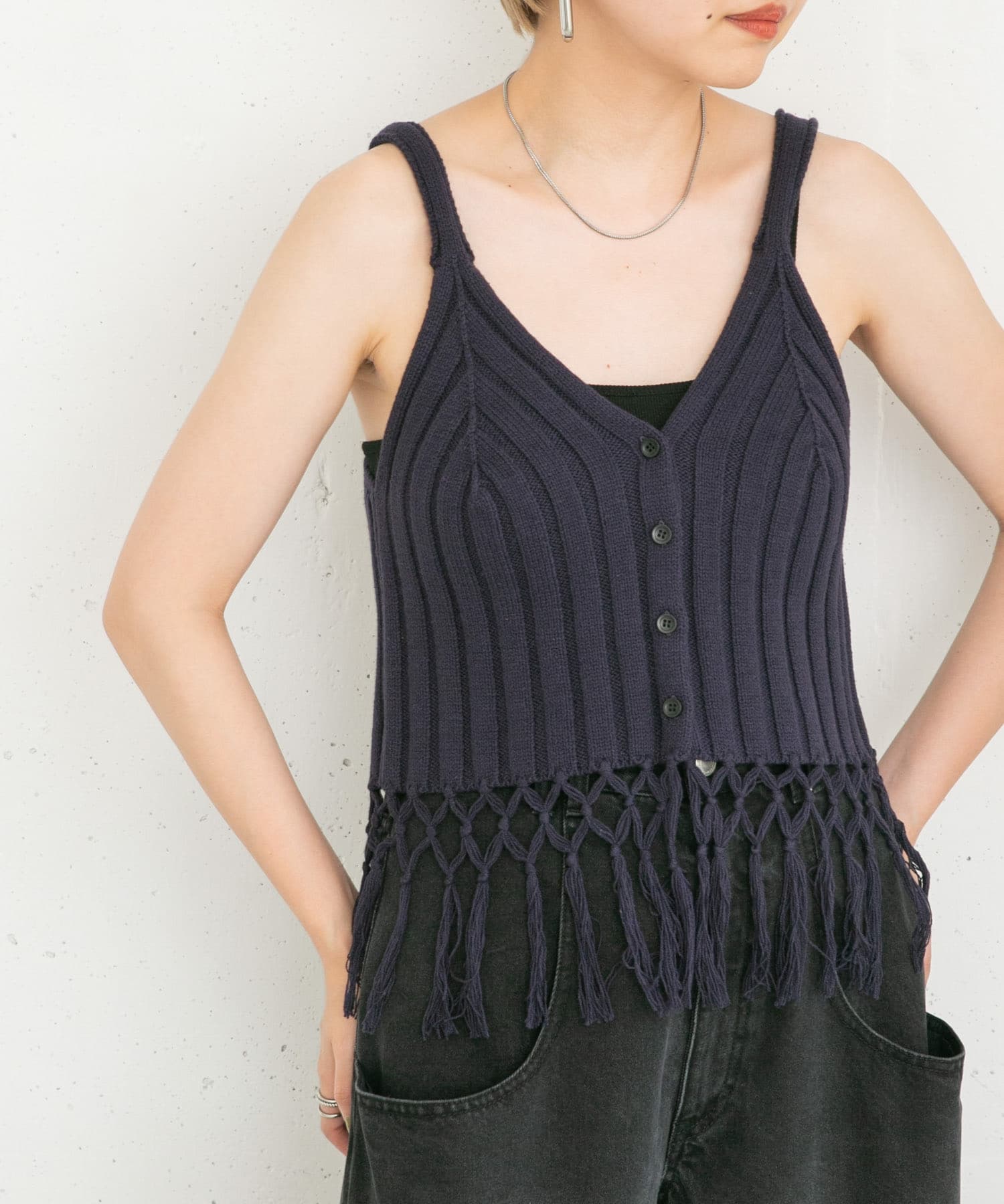 身長：157cm サイズ：one