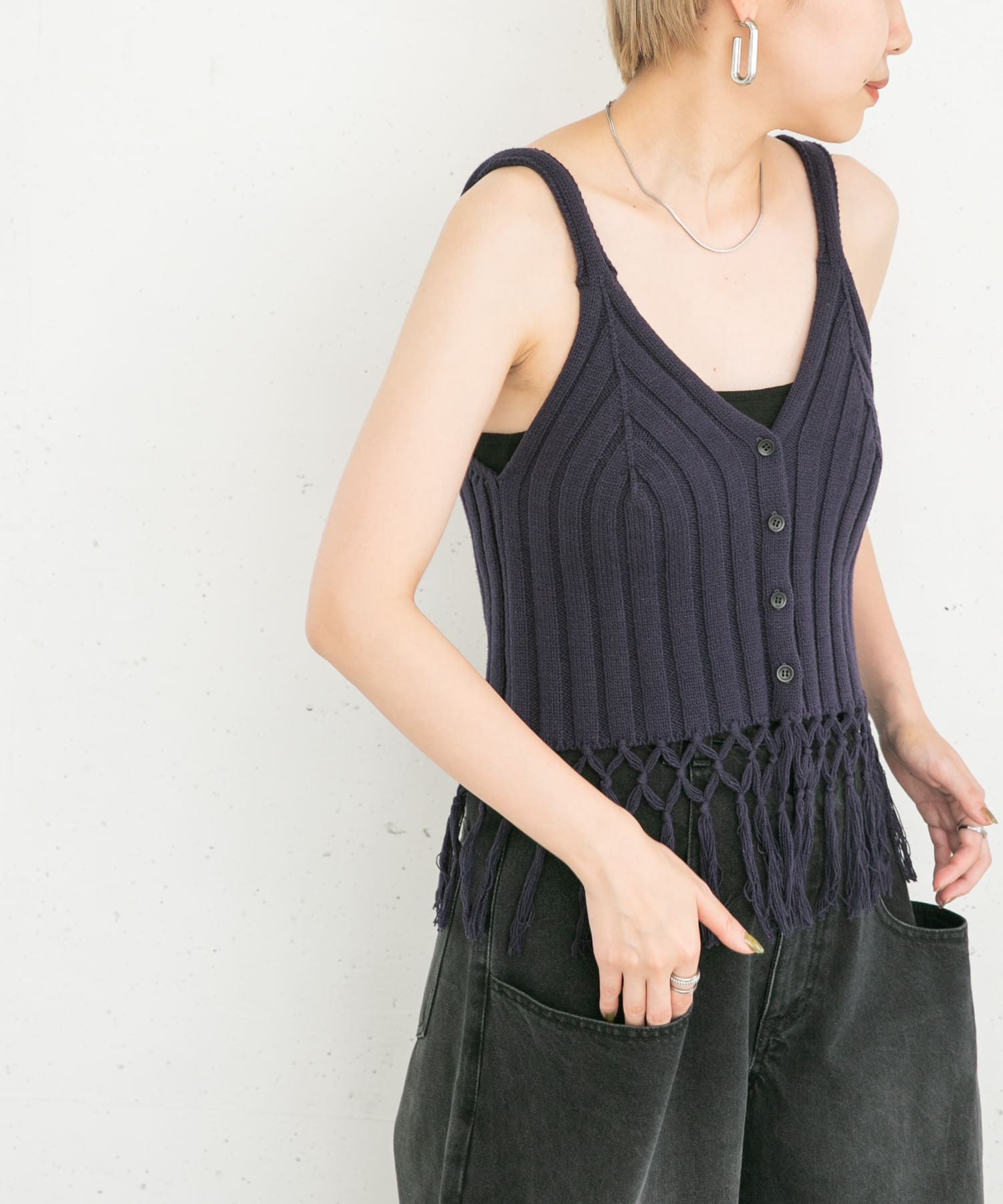 身長：157cm サイズ：one