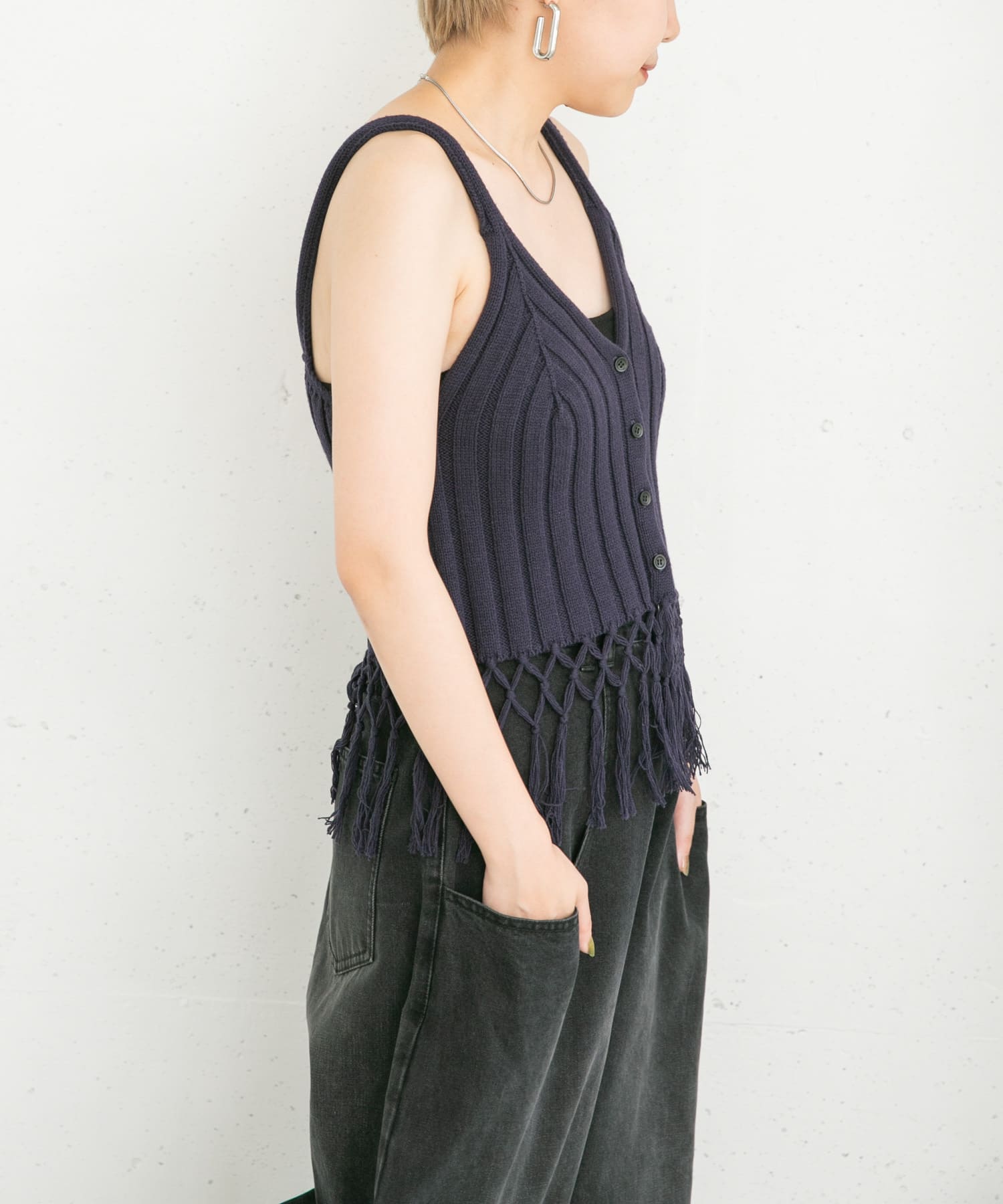 身長：157cm サイズ：one