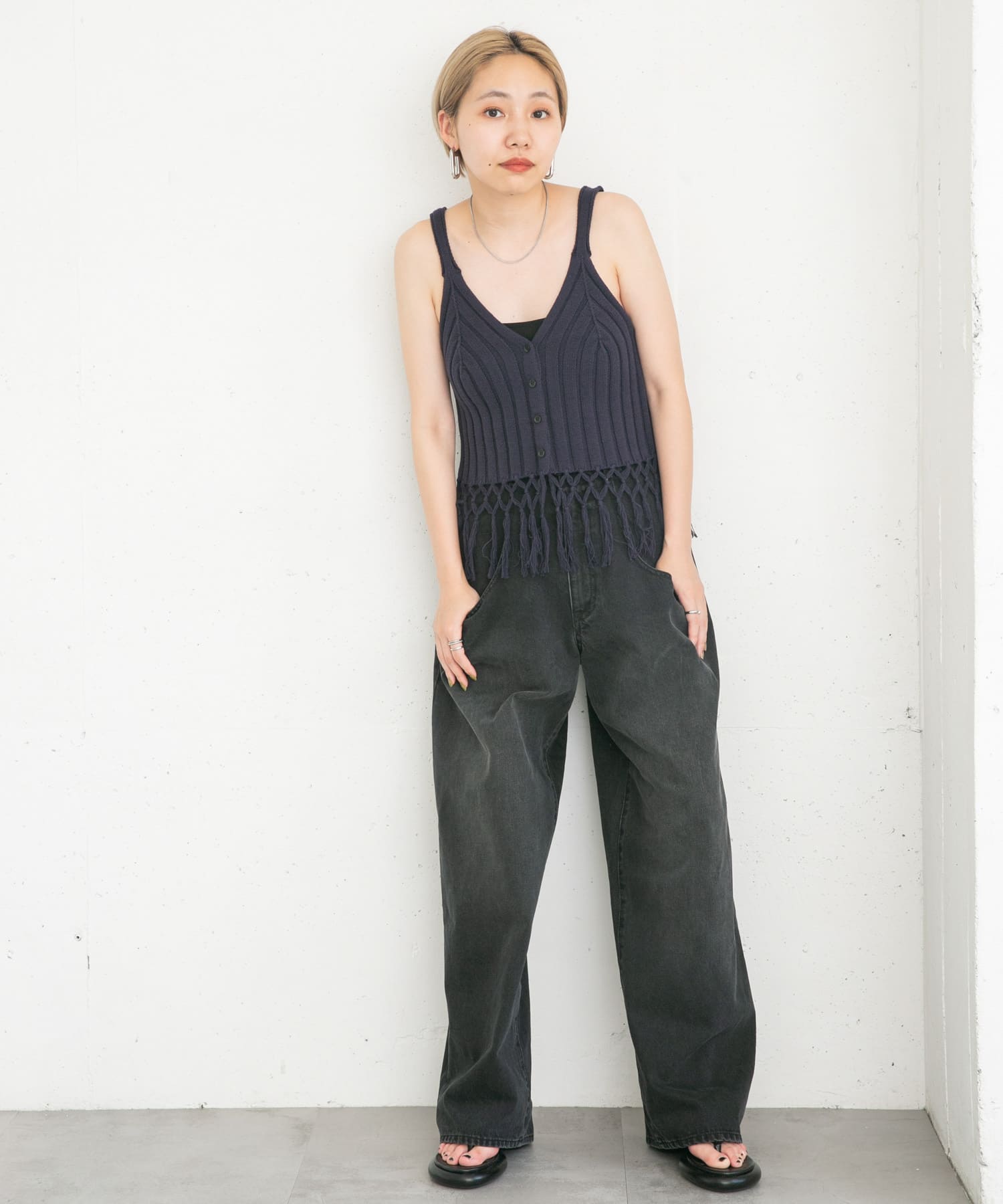 身長：157cm サイズ：one