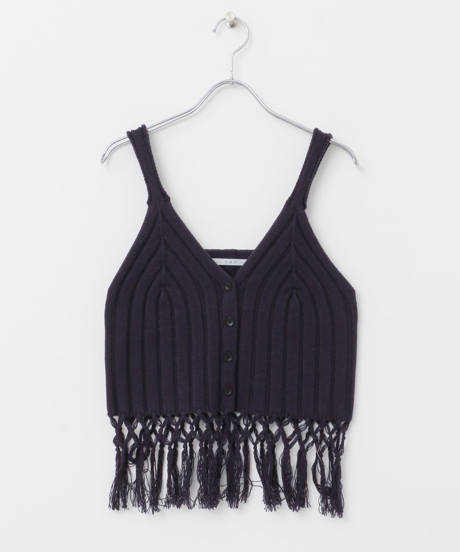 フリンジニットビスチェ NAVY one