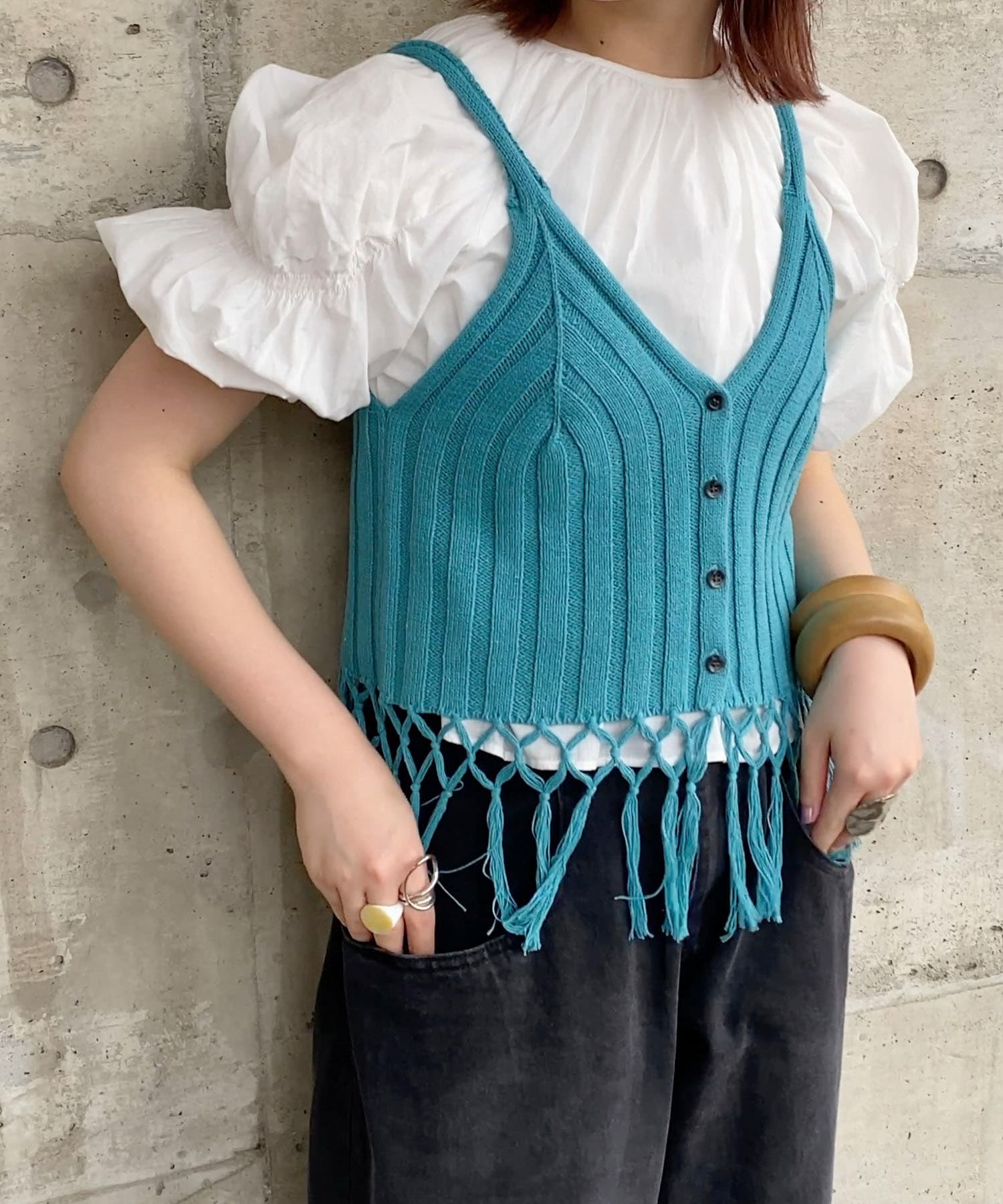 身長：164cm サイズ：one