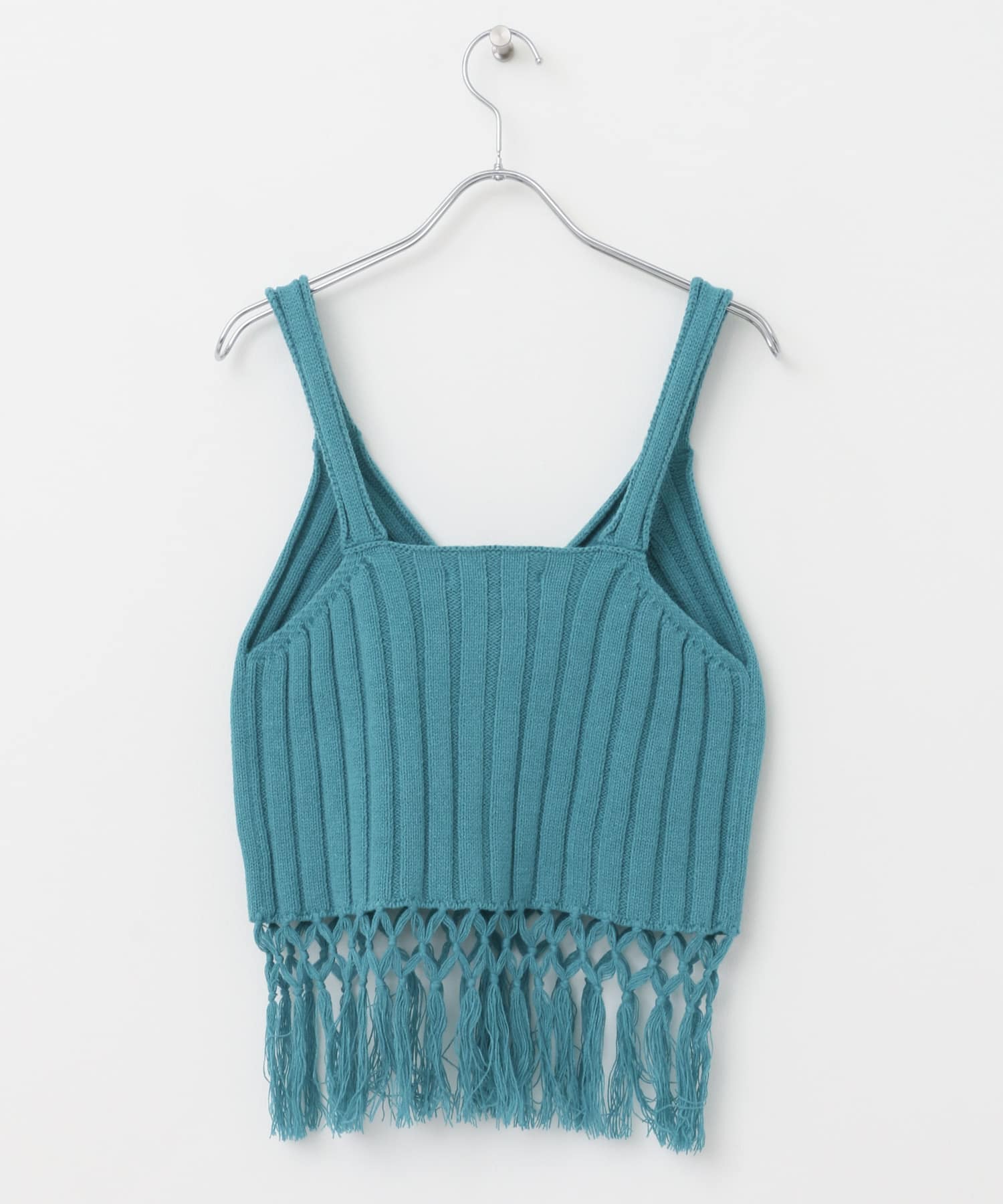 フリンジニットビスチェ TURQUOISE one
