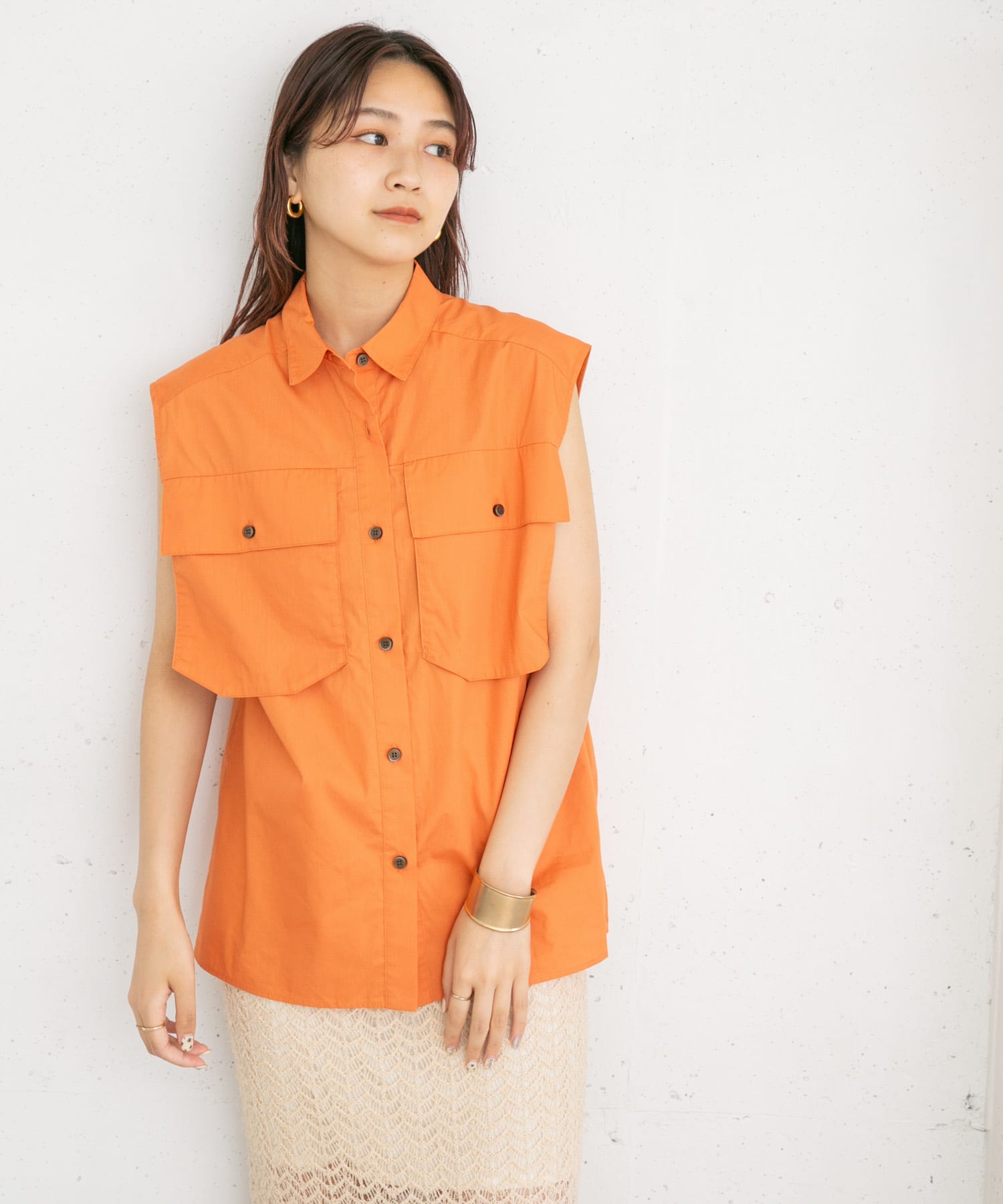 身長：165cm サイズ：one