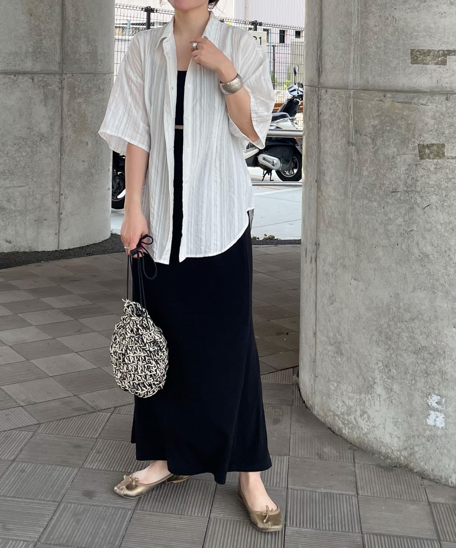 身長：159cm サイズ：one