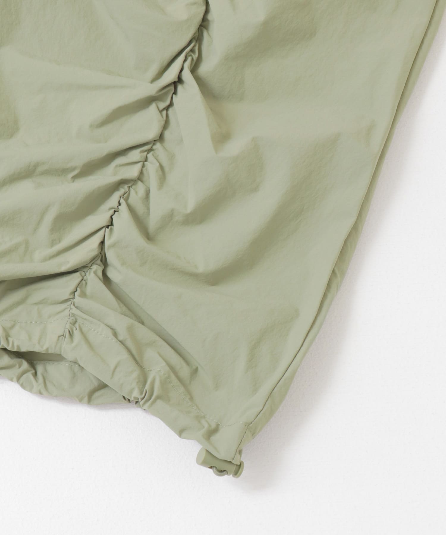 フロントギャザーパラシュートパンツ KHAKI one