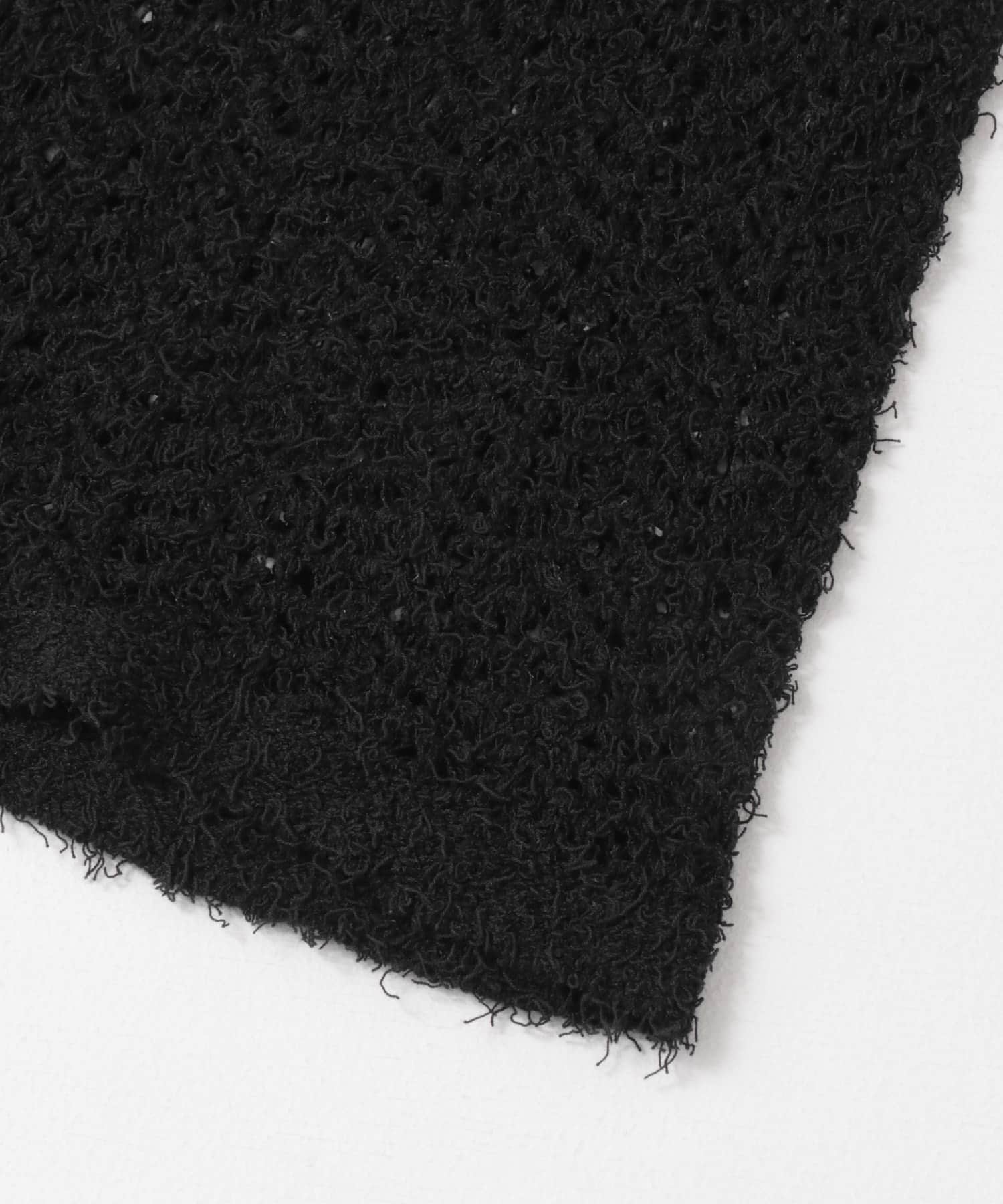 透かし編みニットパンツ BLACK one