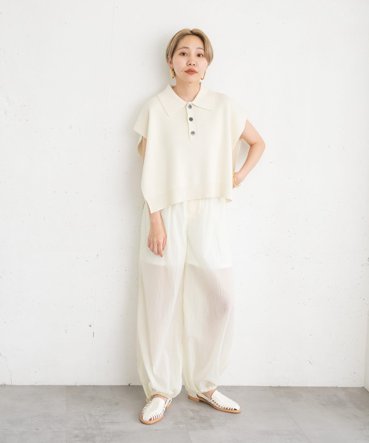 身長：157cm サイズ：one