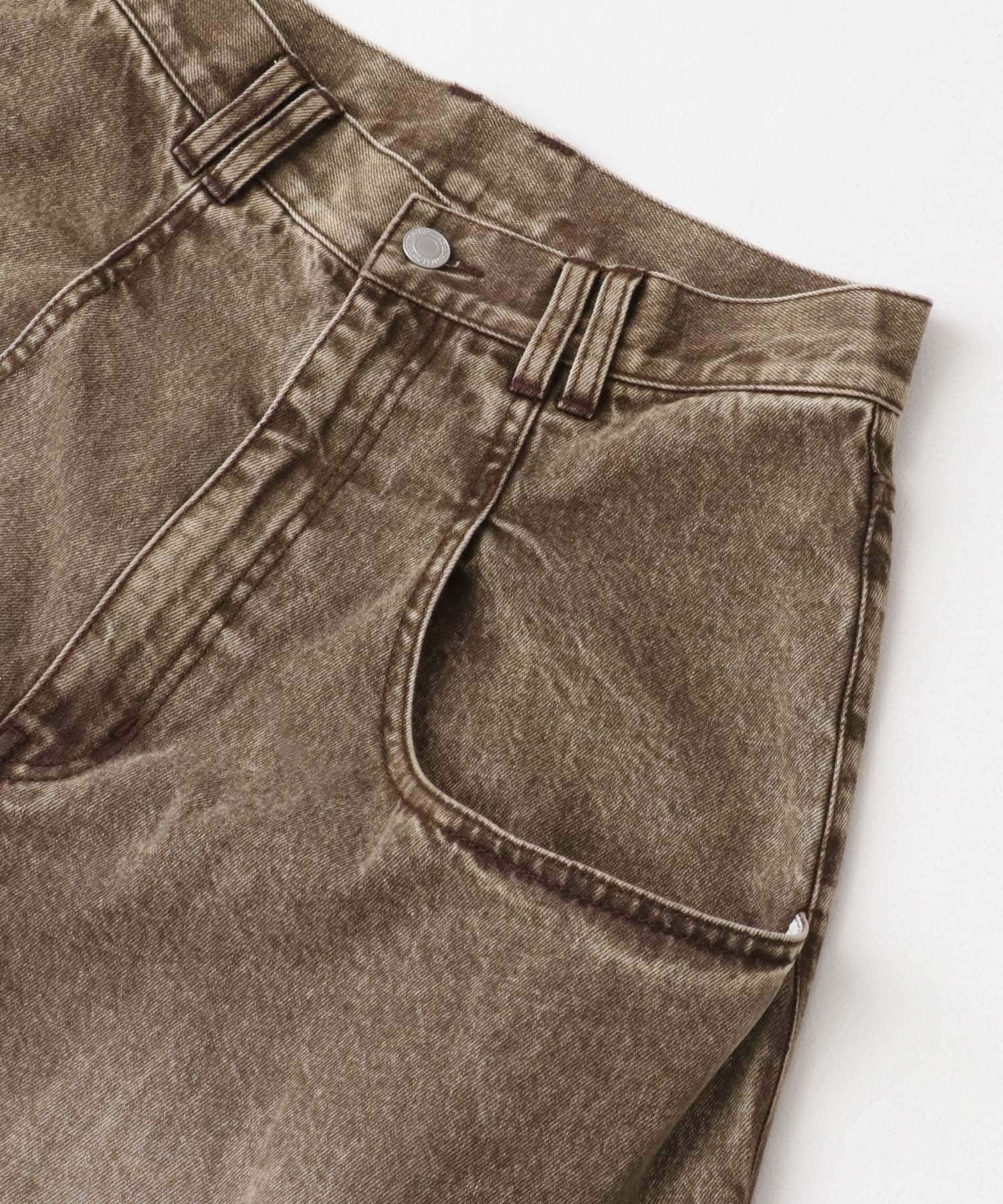 『3サイズ展開』BIGポケットデザインデニム BROWN 34