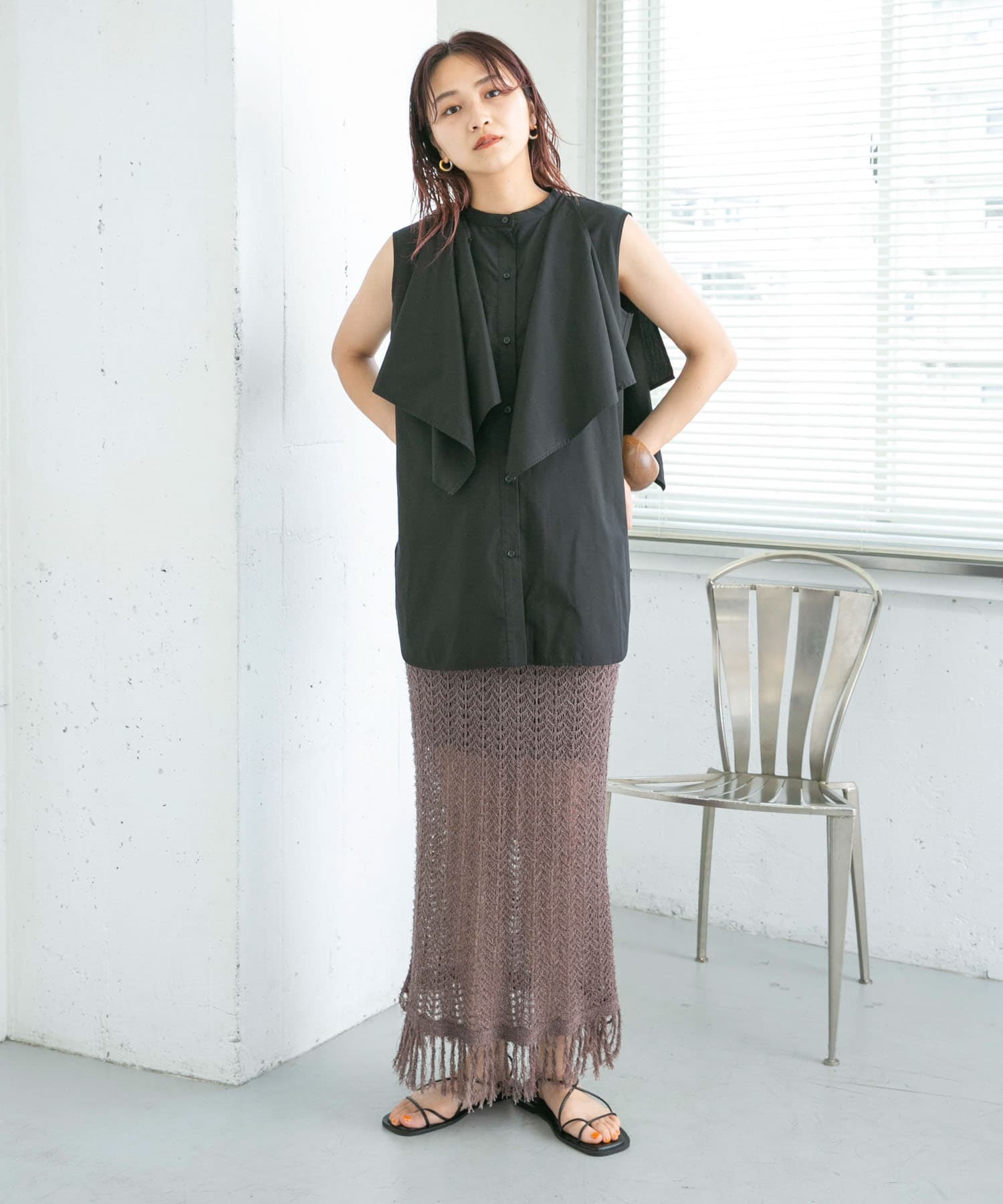 身長：165cm サイズ：one