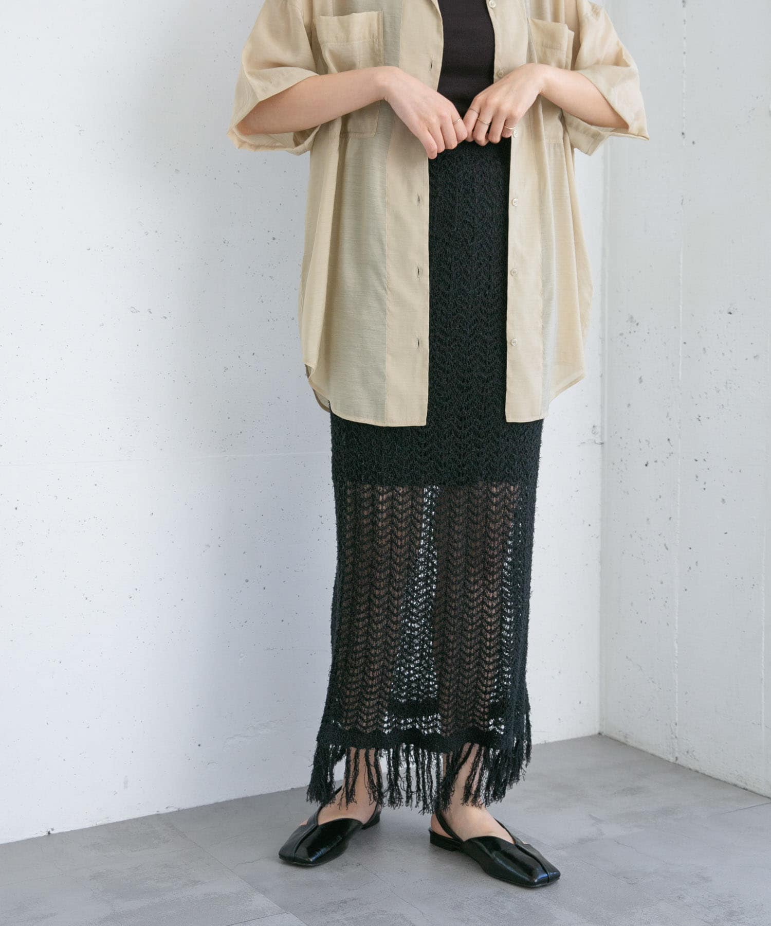 身長：165cm サイズ：one