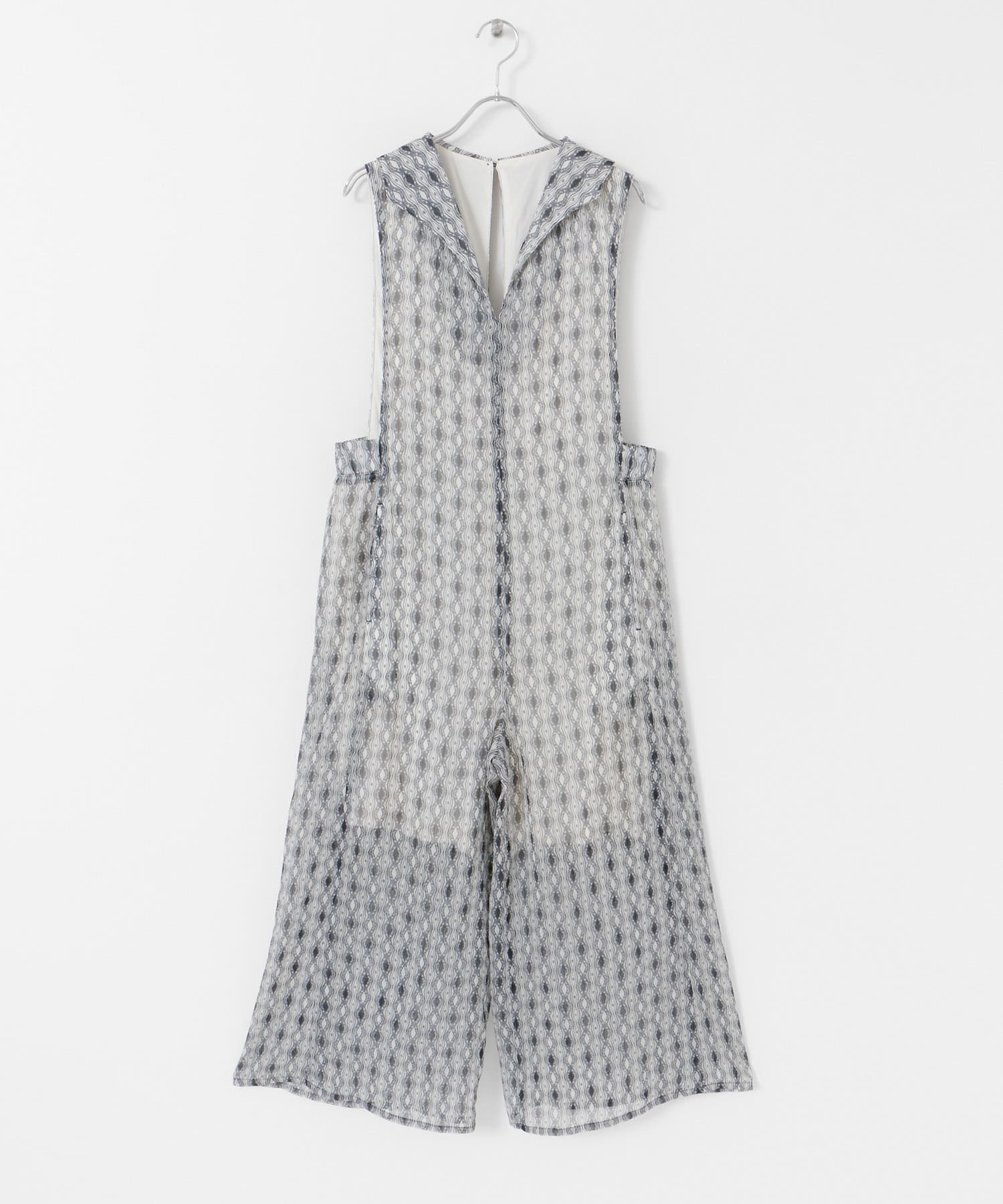 楊柳プリントサロペット D.NAVY one