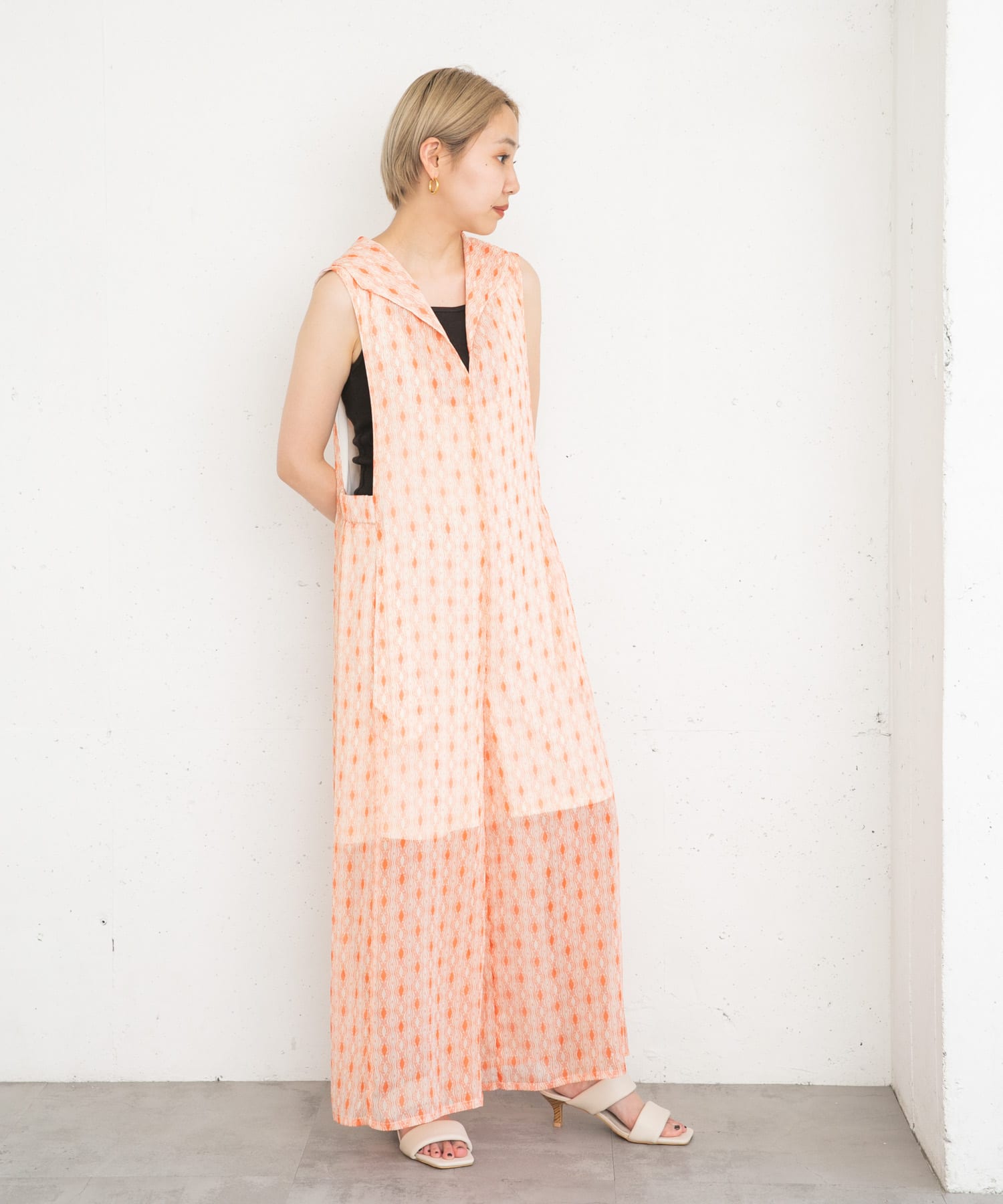 身長：157cm サイズ：one