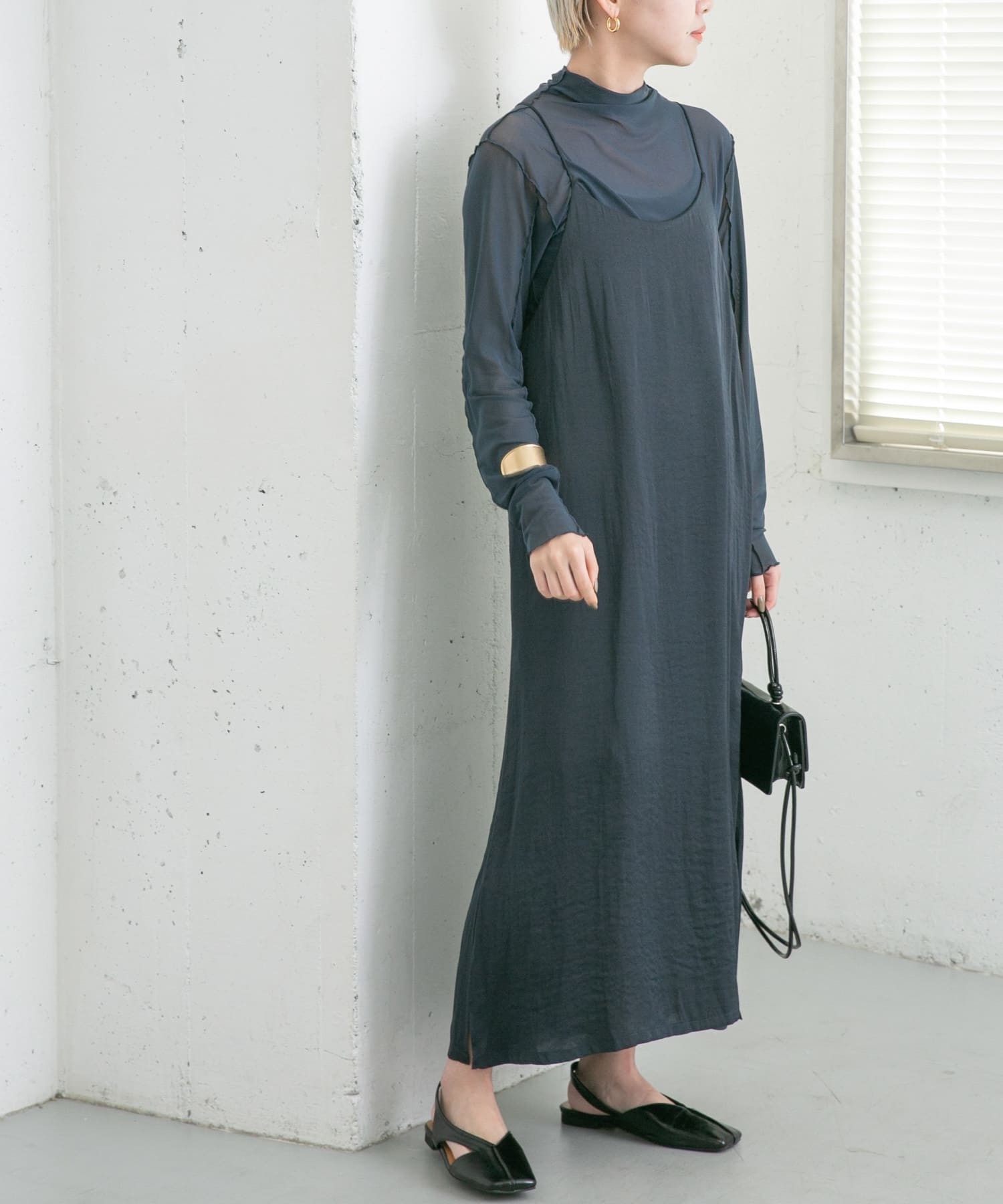 身長：157cm サイズ：one