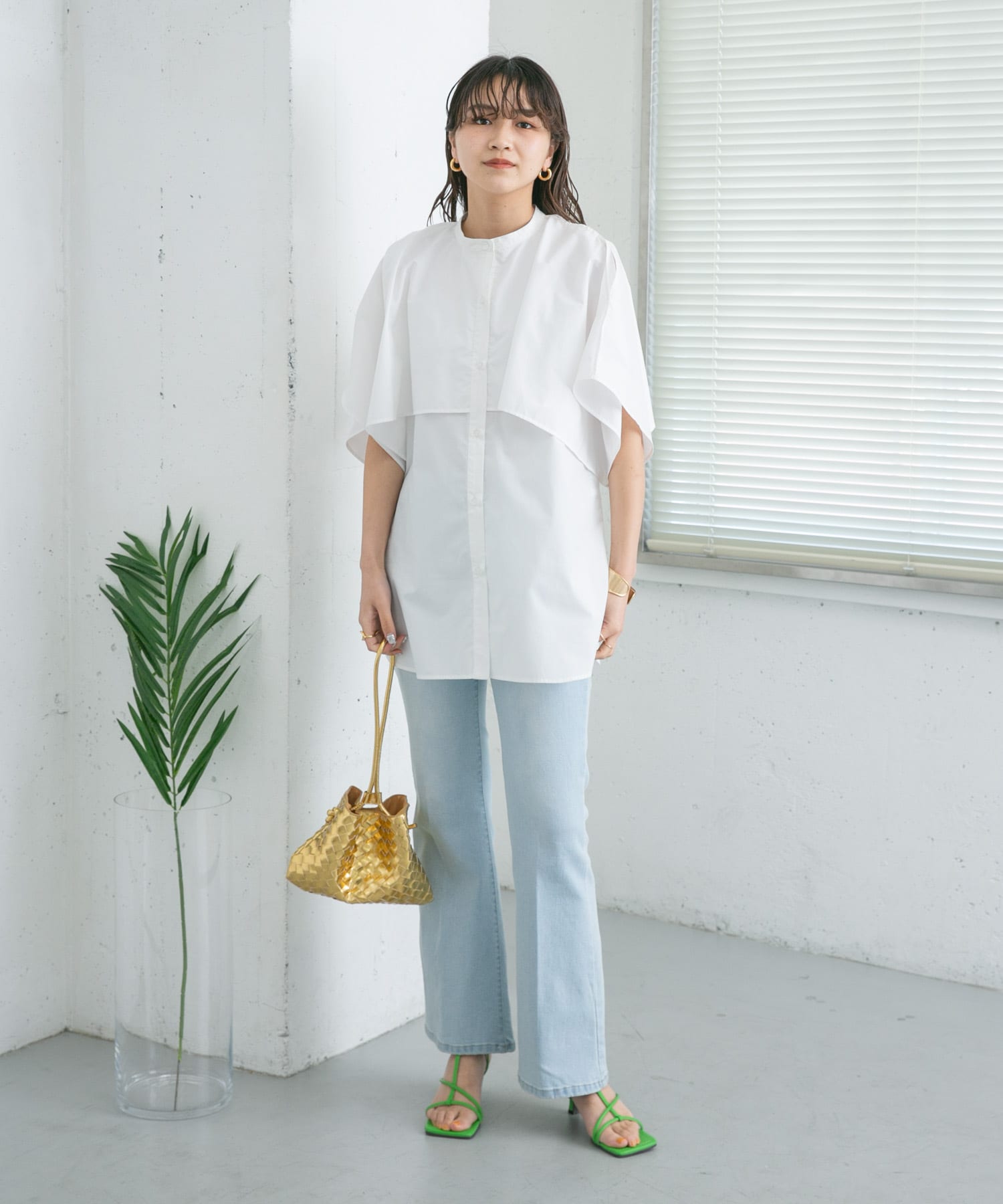 2WAYメッシュポーチBAG GOLD one