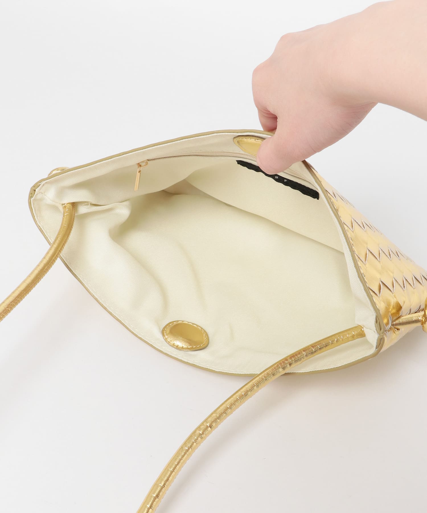 2WAYメッシュポーチBAG GOLD one