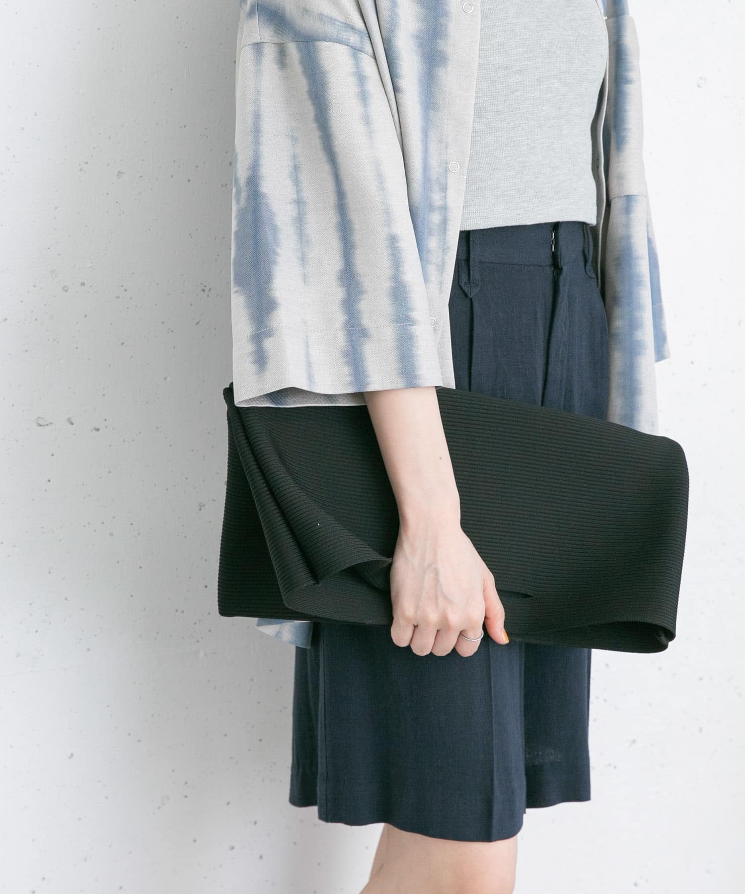 スクエアニットBAG BLACK one