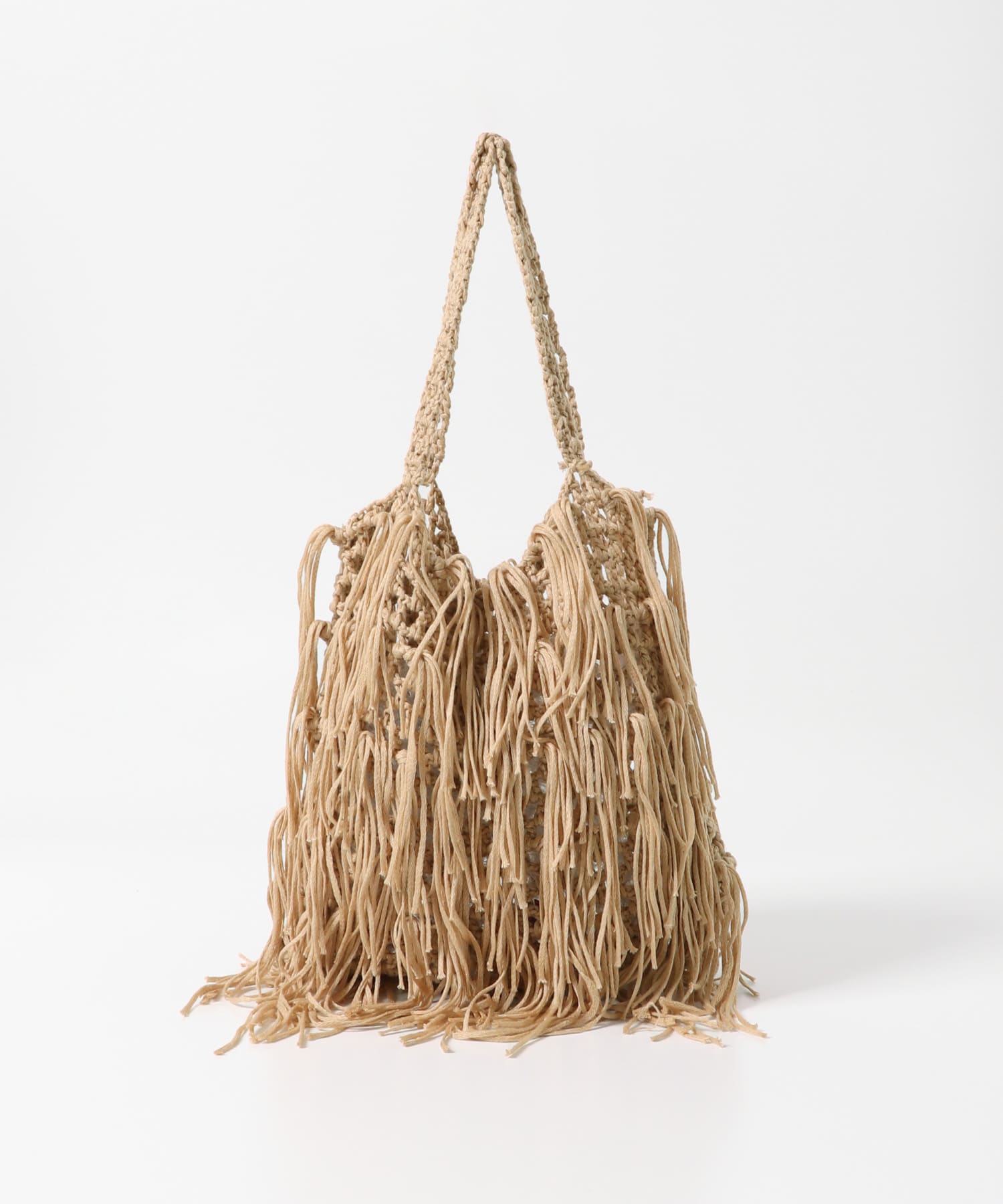 フリンジニットBAG BEIGE one