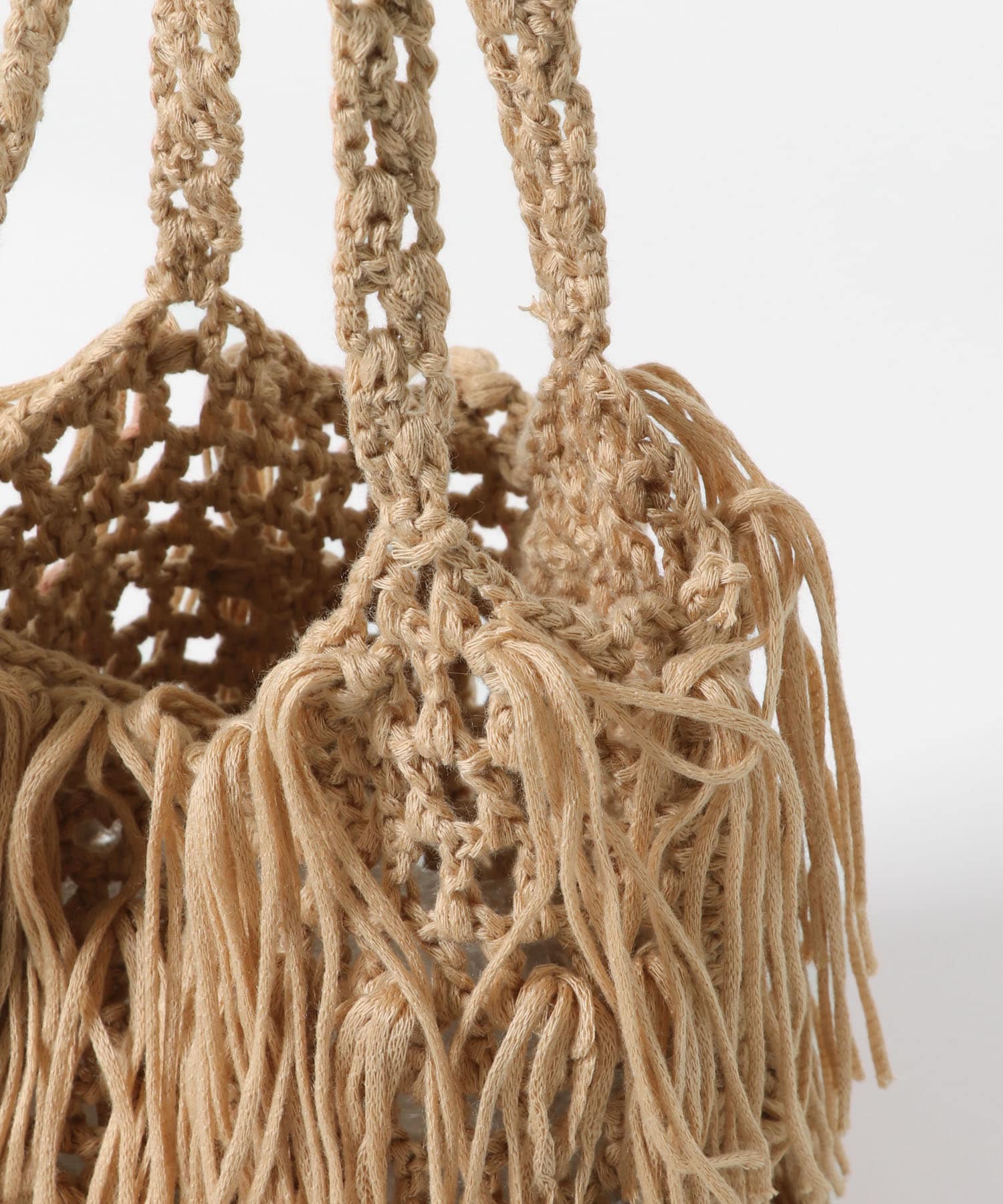 フリンジニットBAG BEIGE one