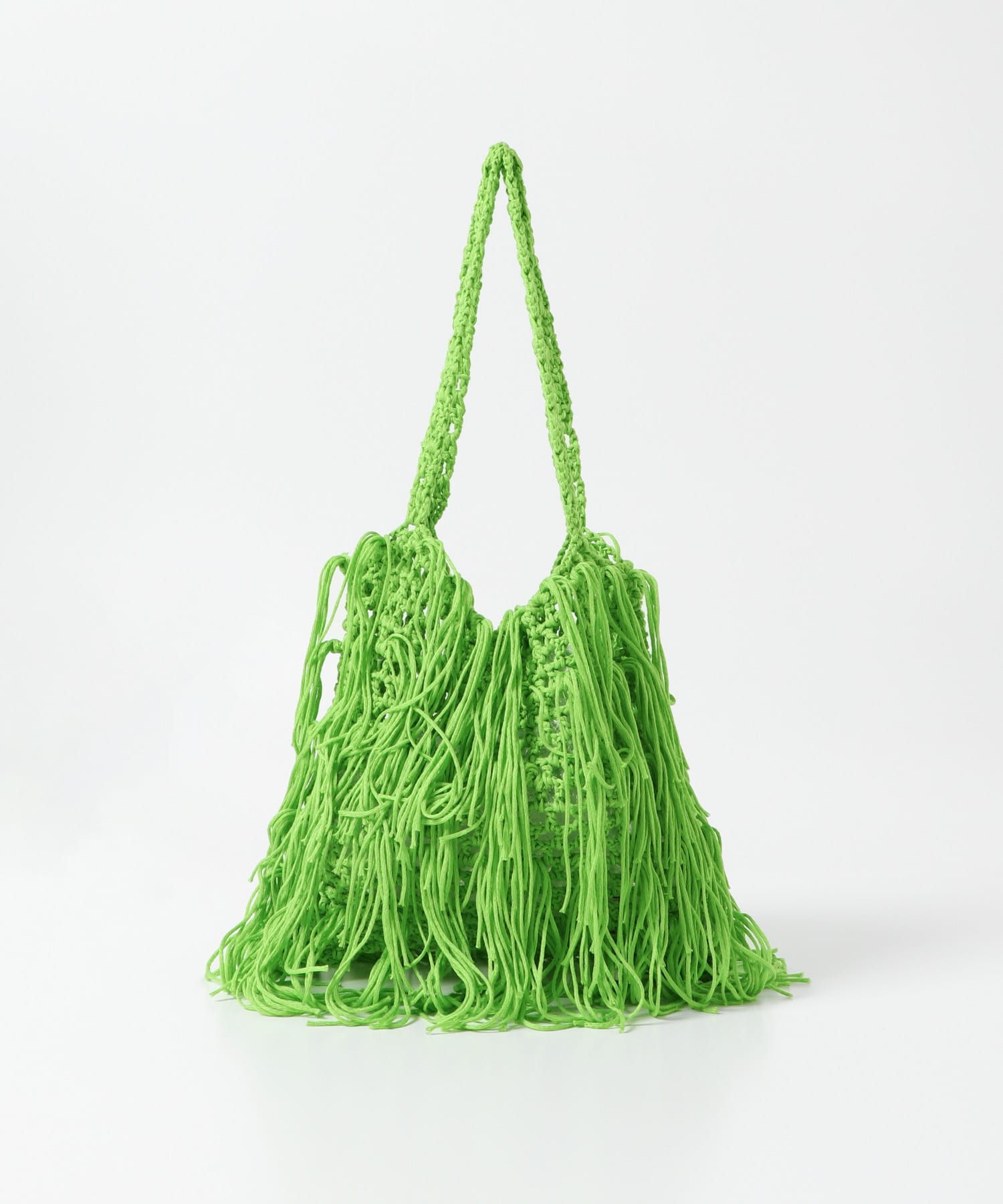 フリンジニットBAG GREEN one