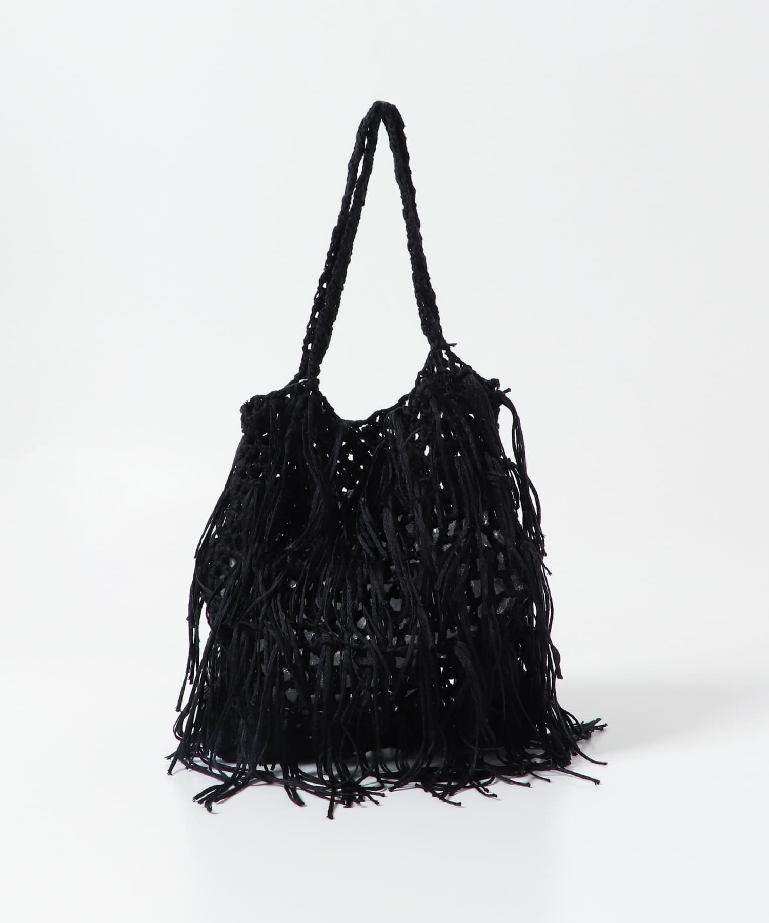 フリンジニットBAG BLACK one