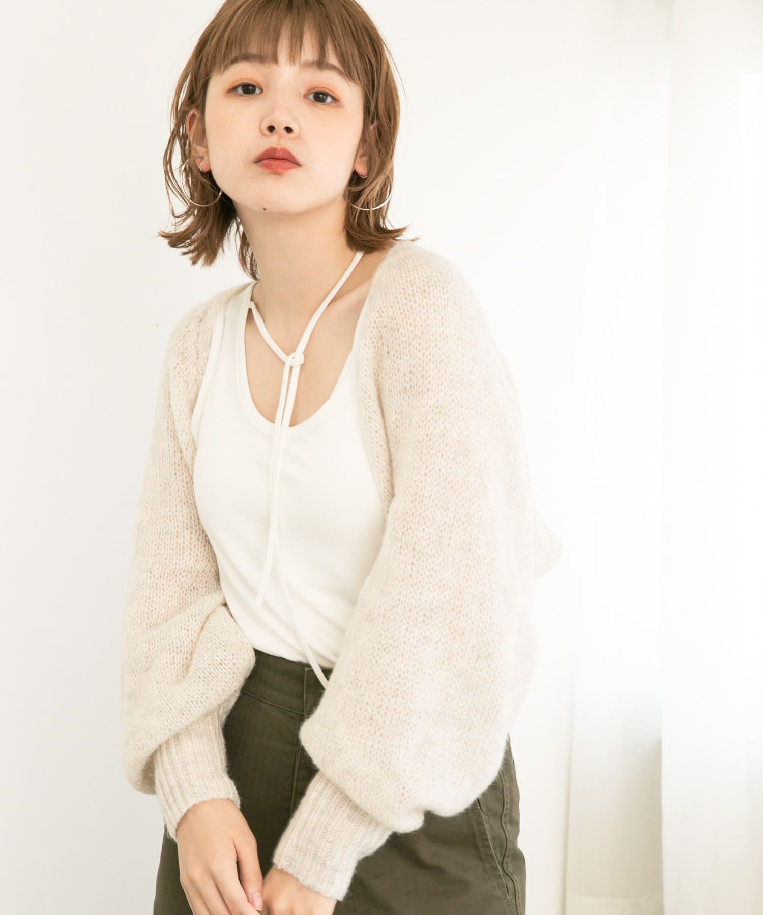 身長：160cm サイズ：one