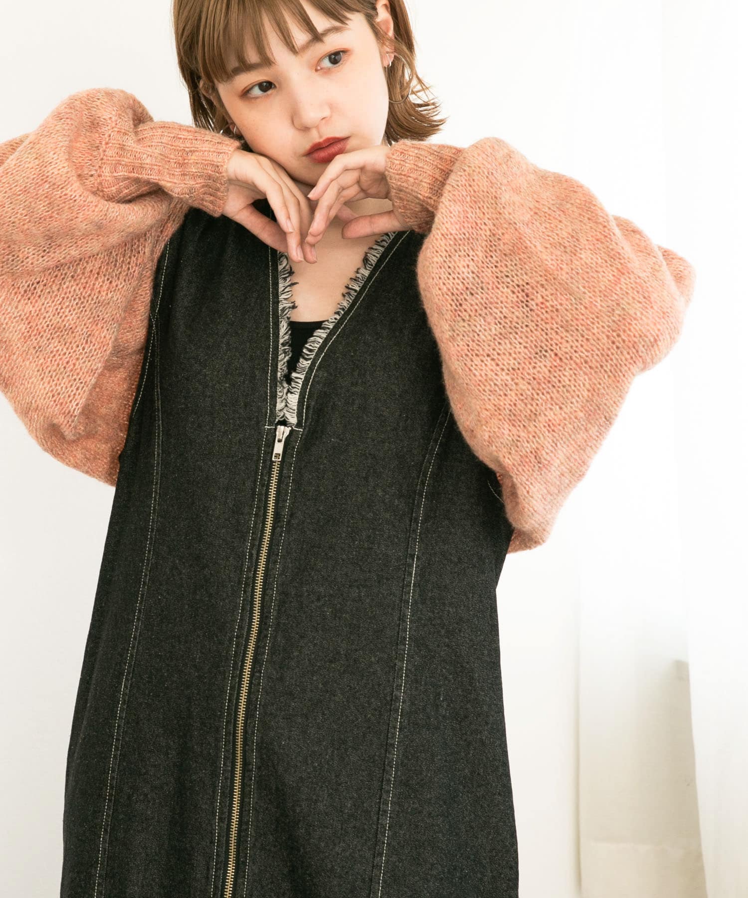 身長：160cm サイズ：one