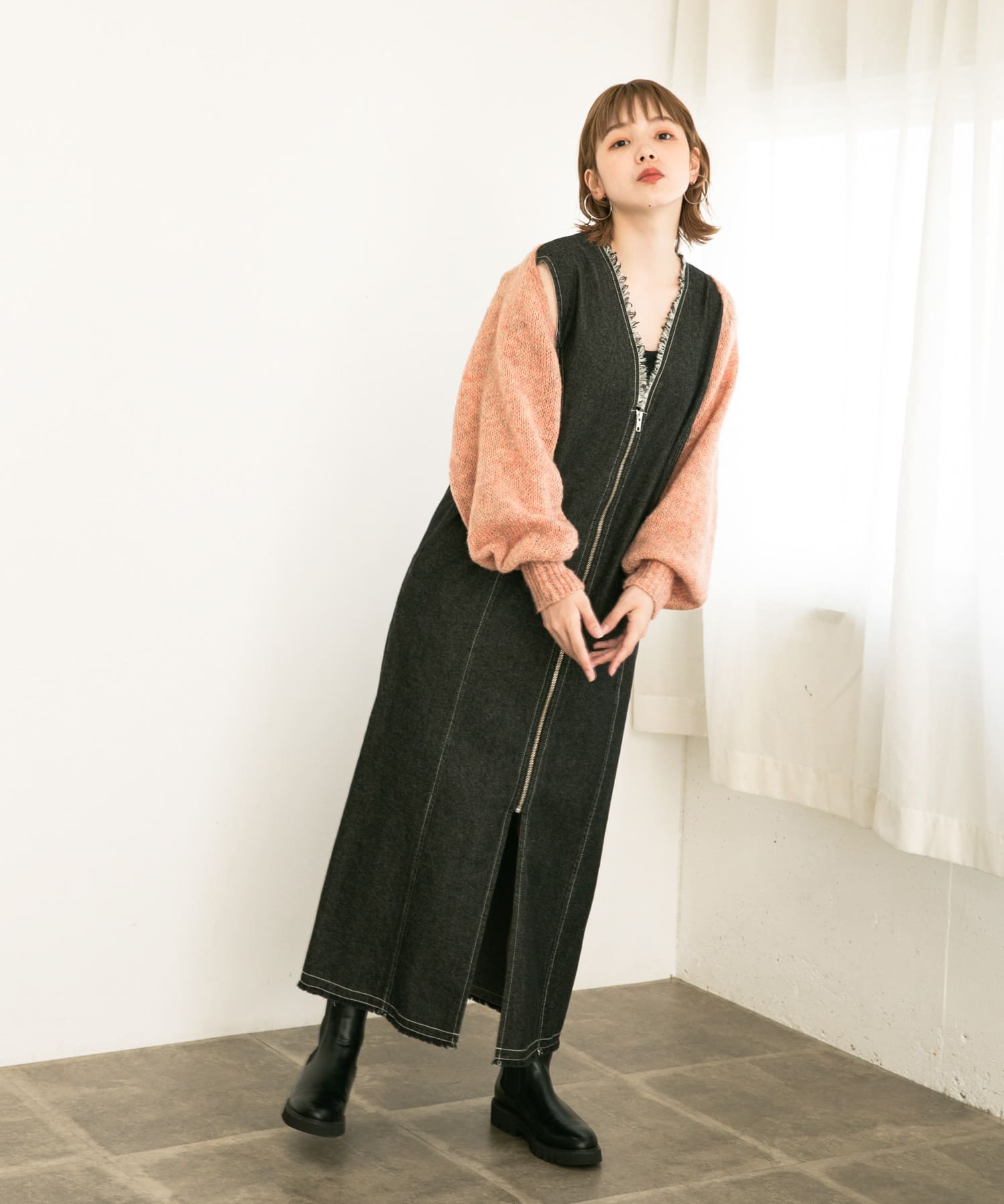 身長：160cm サイズ：one