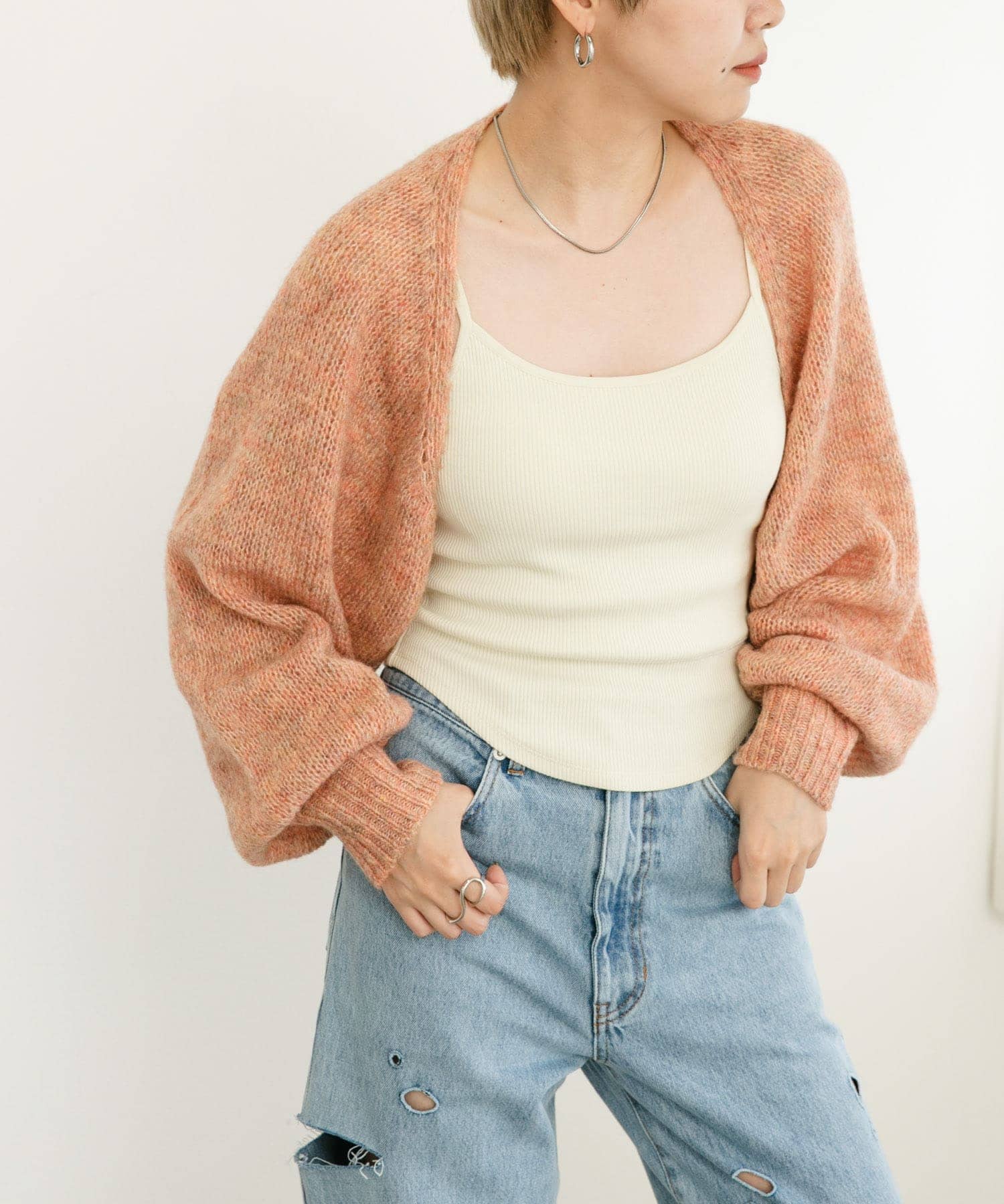 身長：157cm サイズ：one