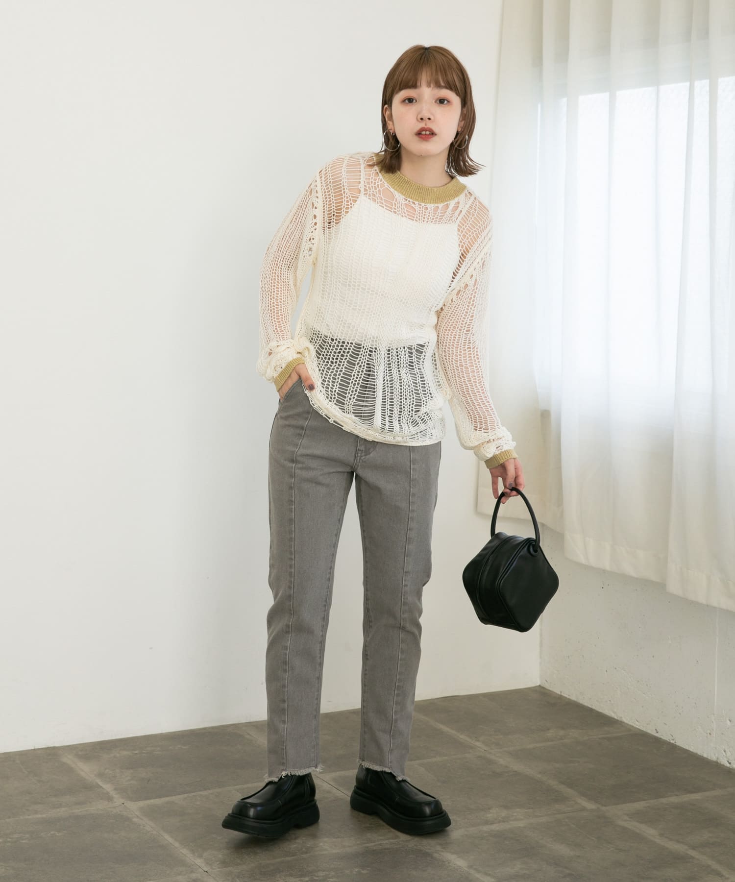 身長：160cm サイズ：one