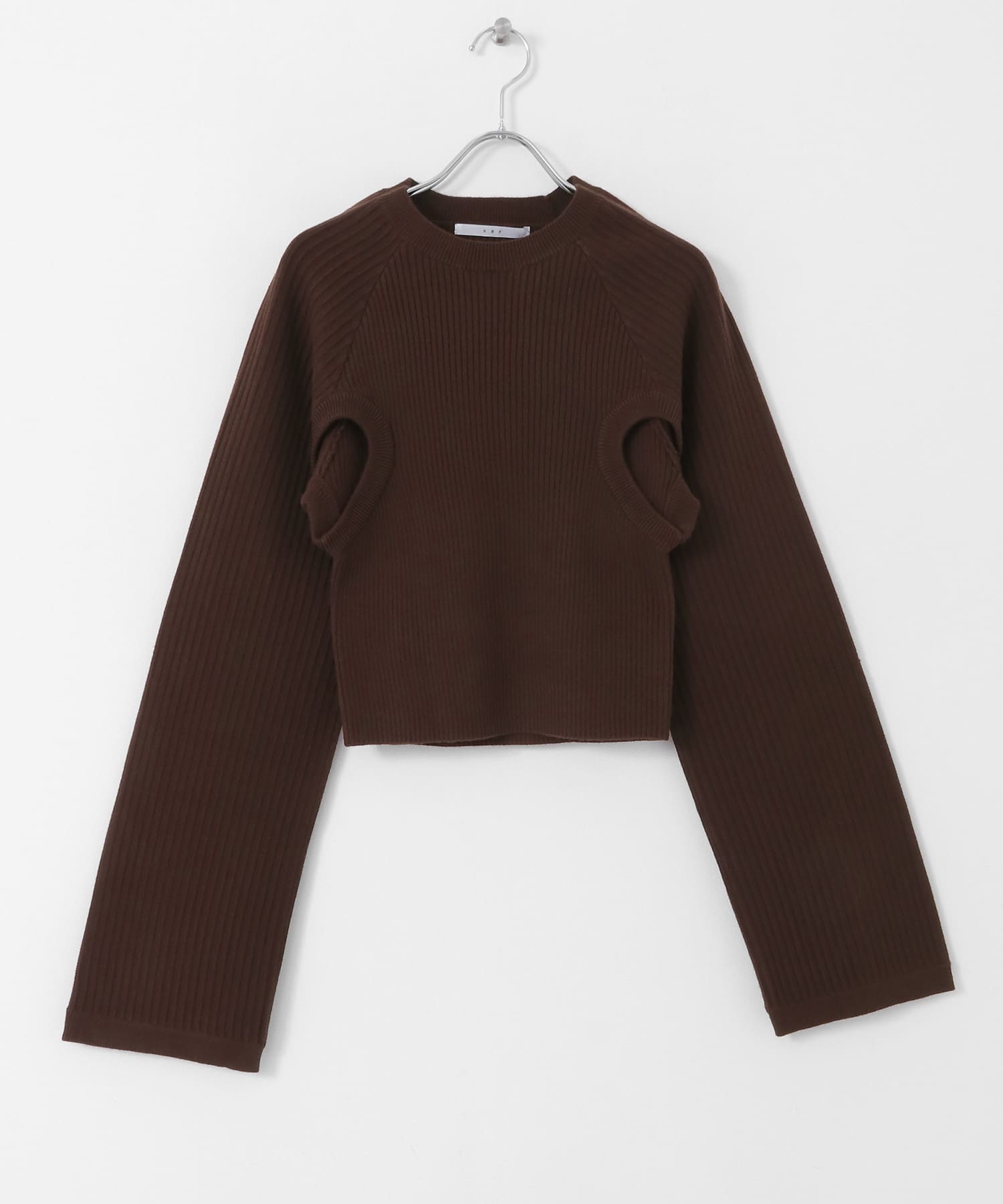 ホールカットデザインニット BROWN one