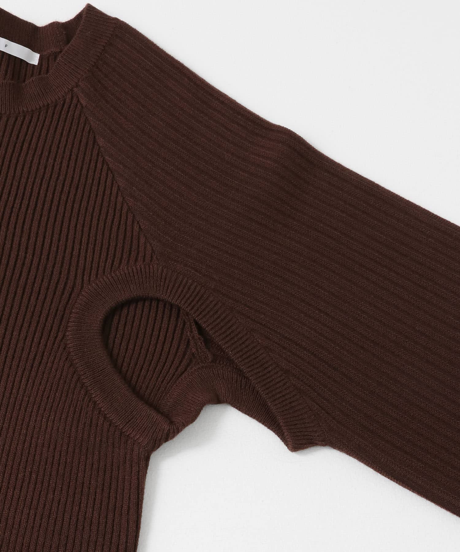 ホールカットデザインニット BROWN one