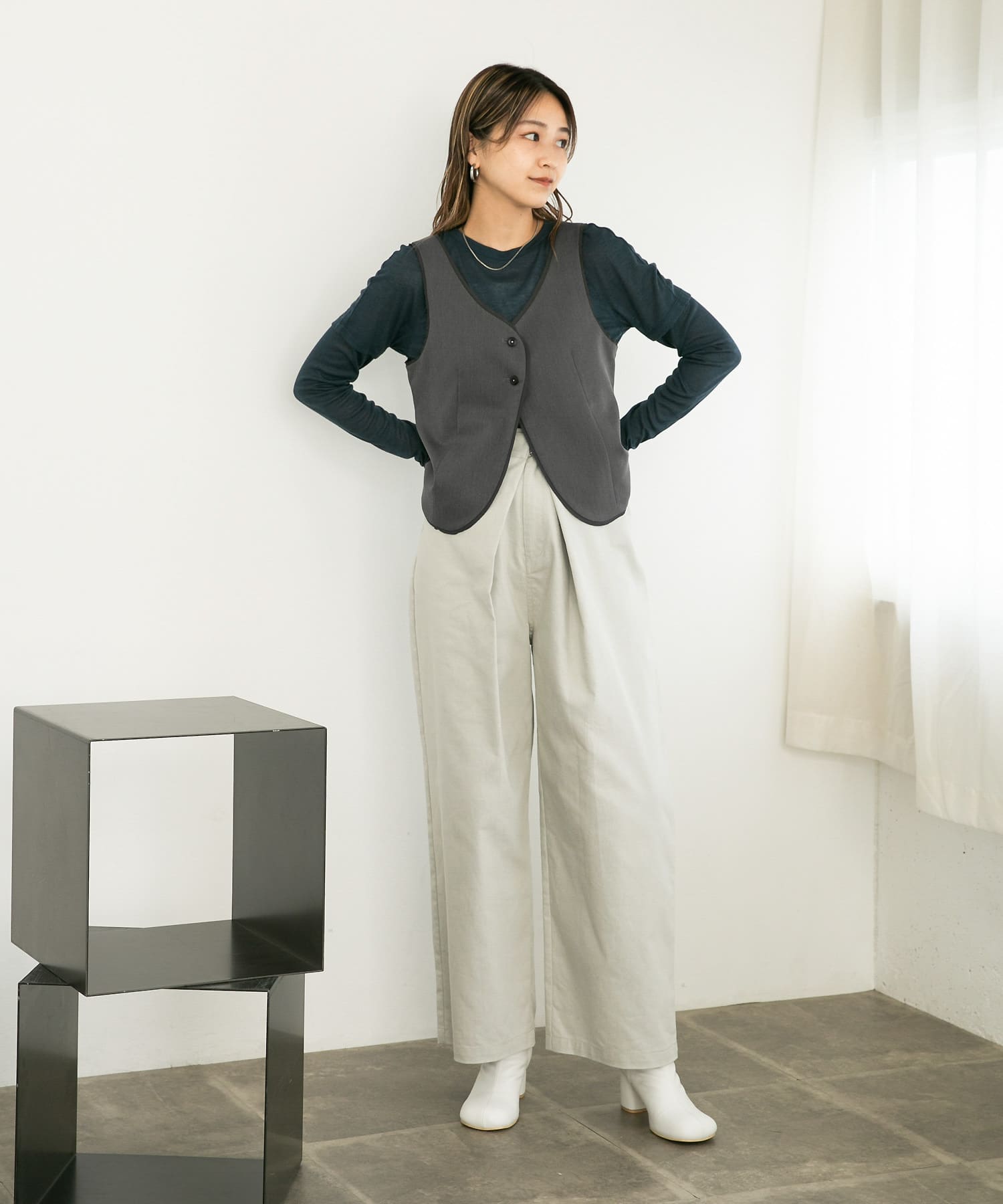 身長：165cm サイズ：one