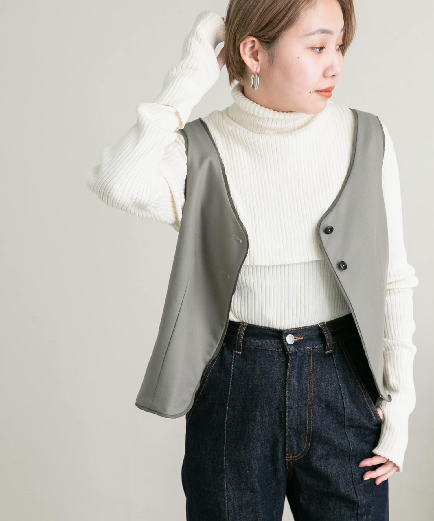 身長：157cm サイズ：one