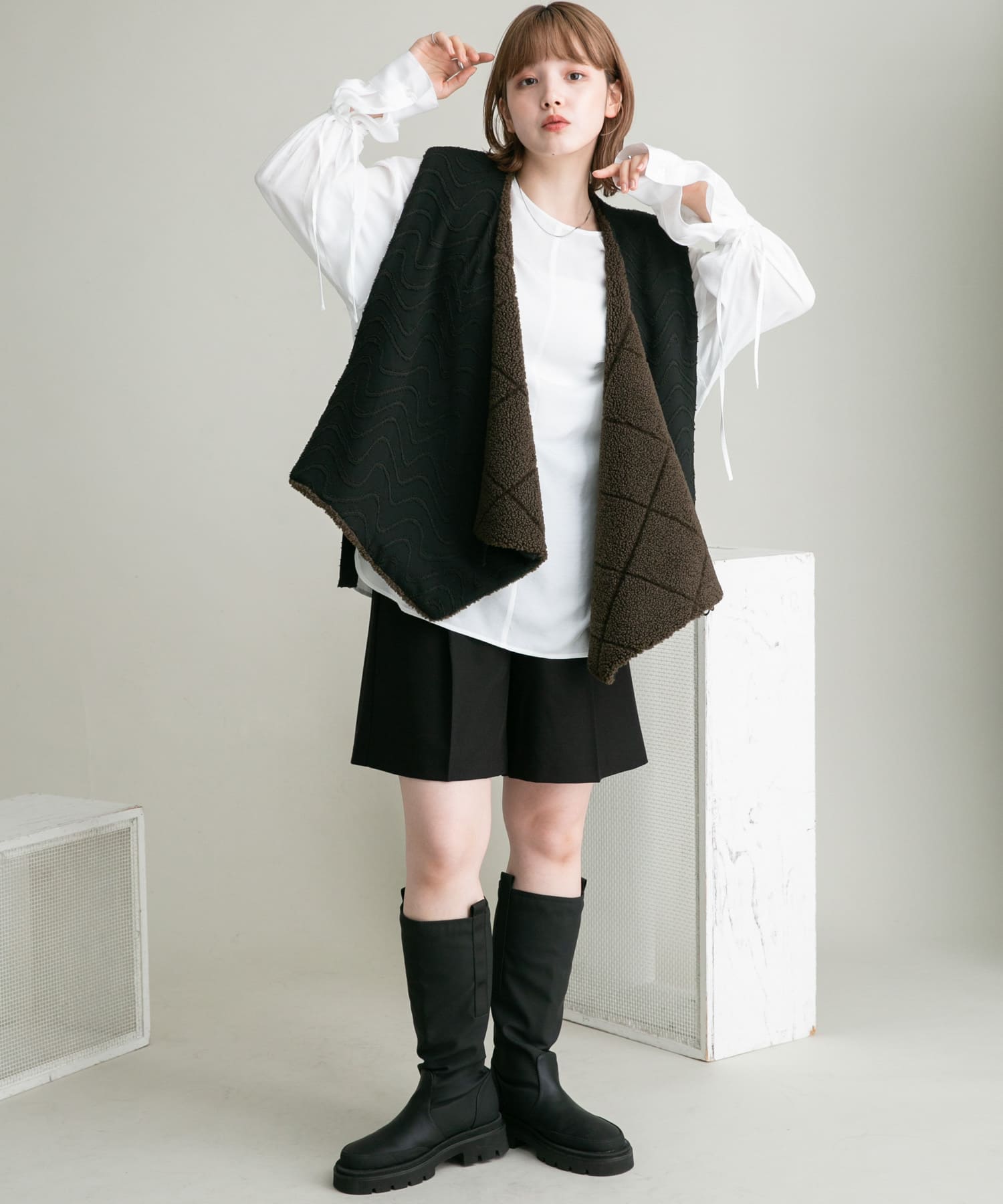 身長：160cm サイズ：one