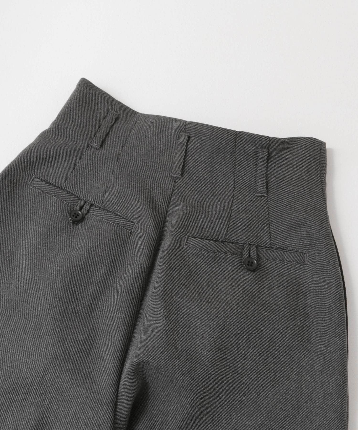 センタープレスハイウエストWIDEパンツ CHARCOAL 36