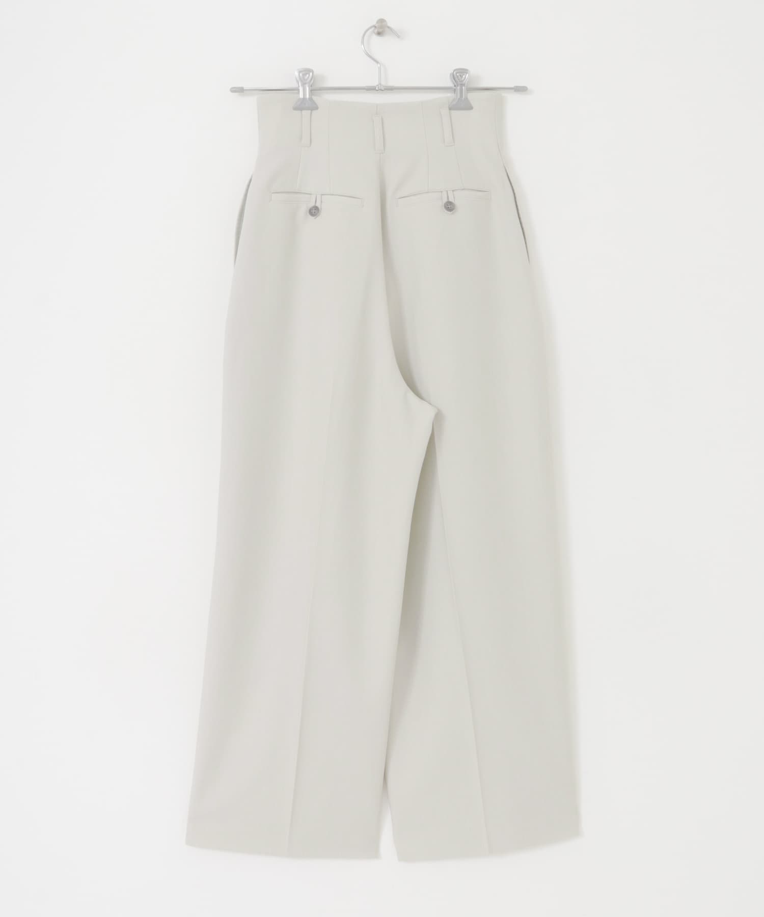 センタープレスハイウエストWIDEパンツ L.GRAY 36