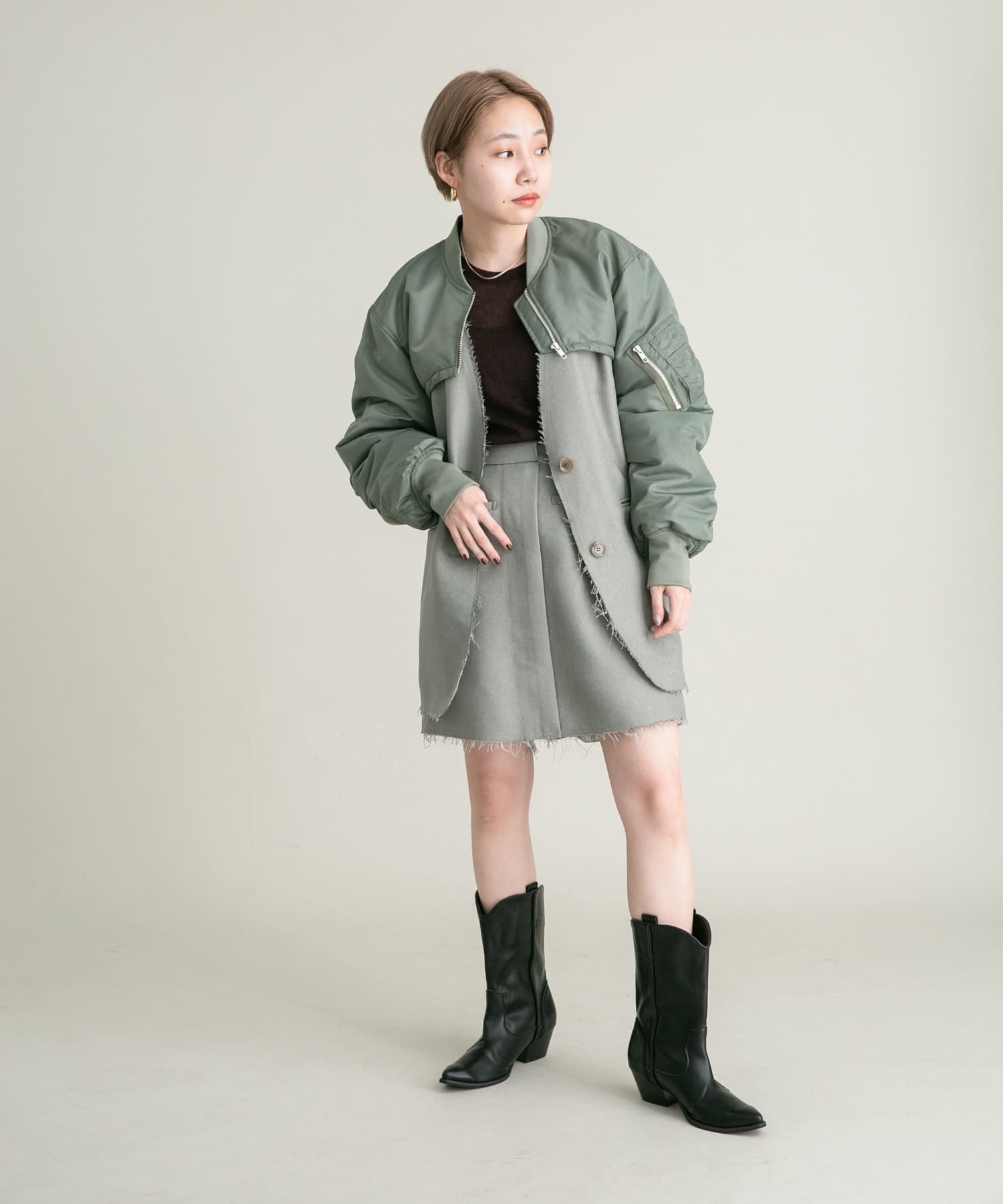 身長：157cm サイズ：one