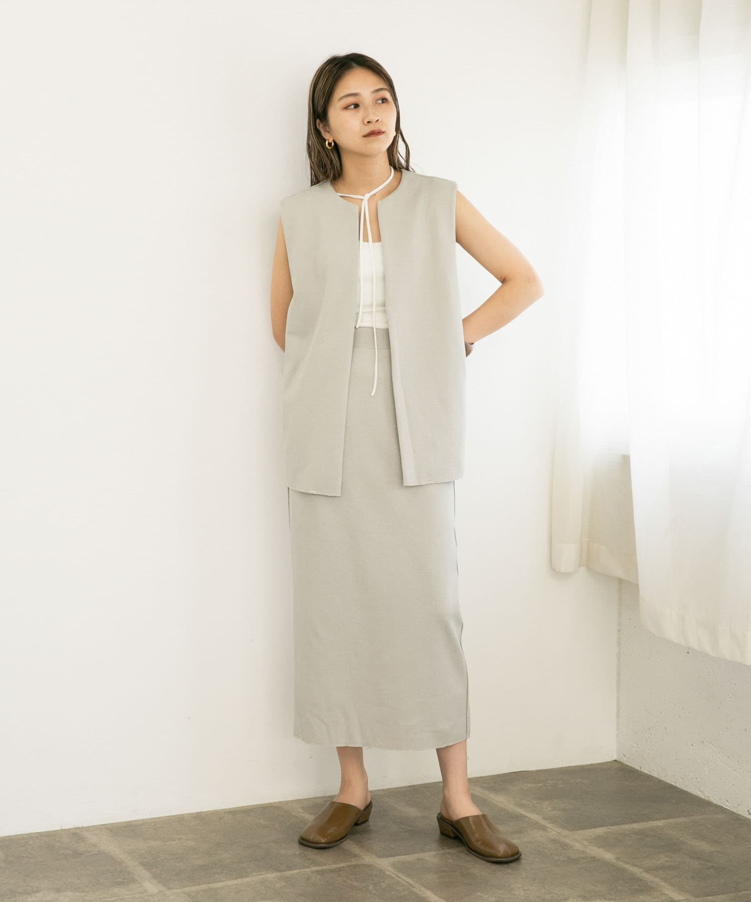 身長：165cm サイズ：one
