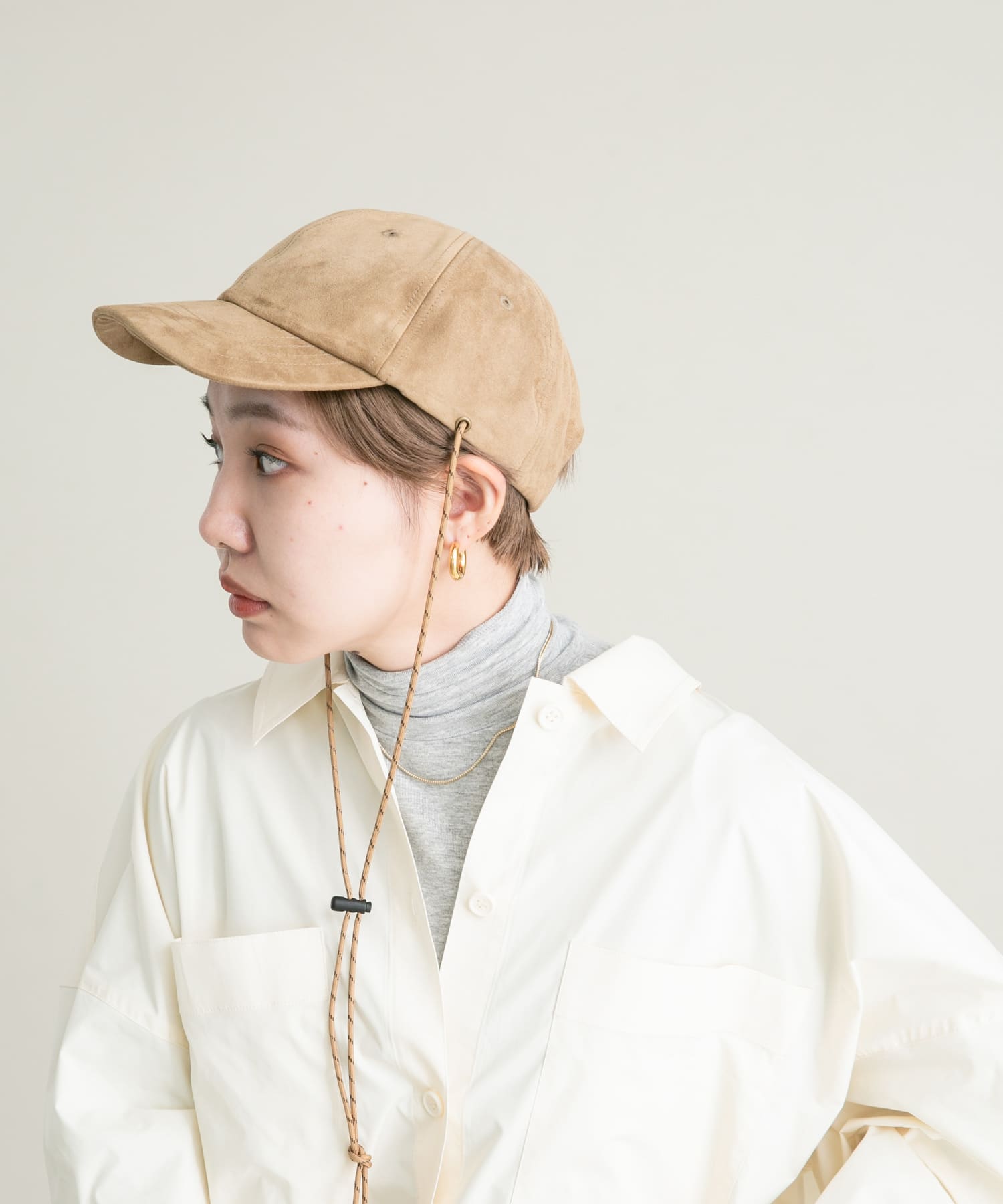 ドロストスエードCAP BEIGE one