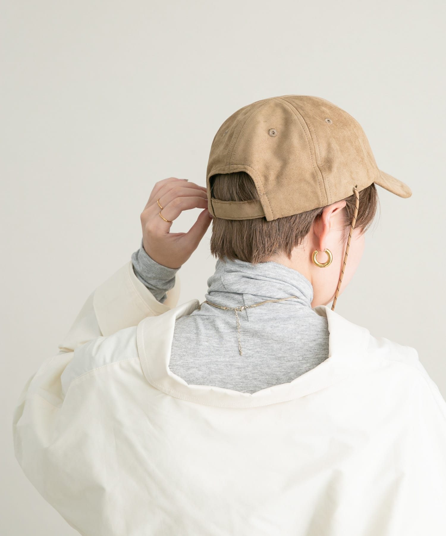 ドロストスエードCAP BEIGE one