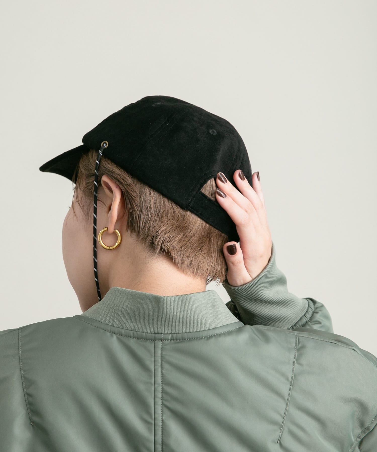 ドロストスエードCAP BLACK one