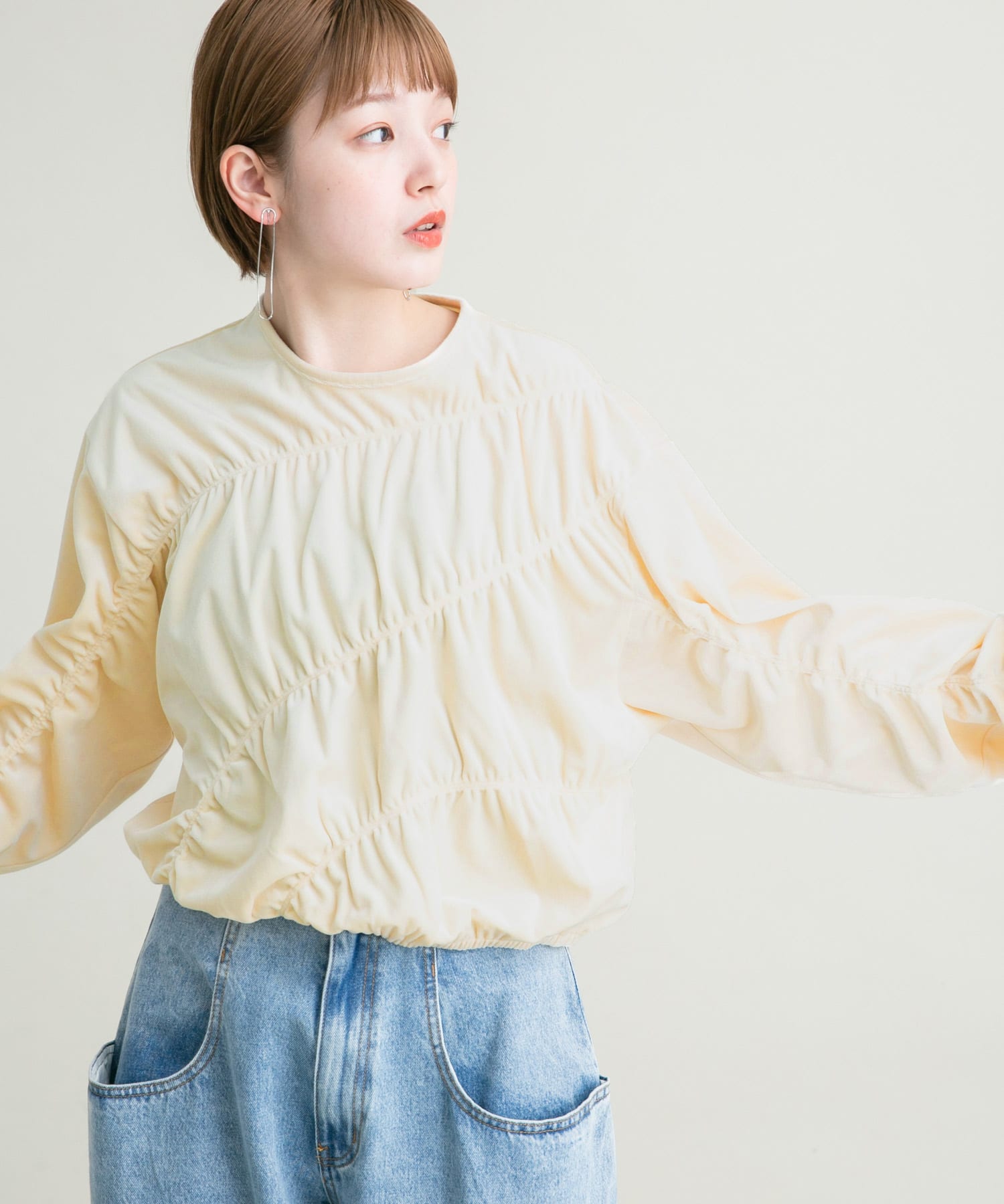 身長：160cm サイズ：one