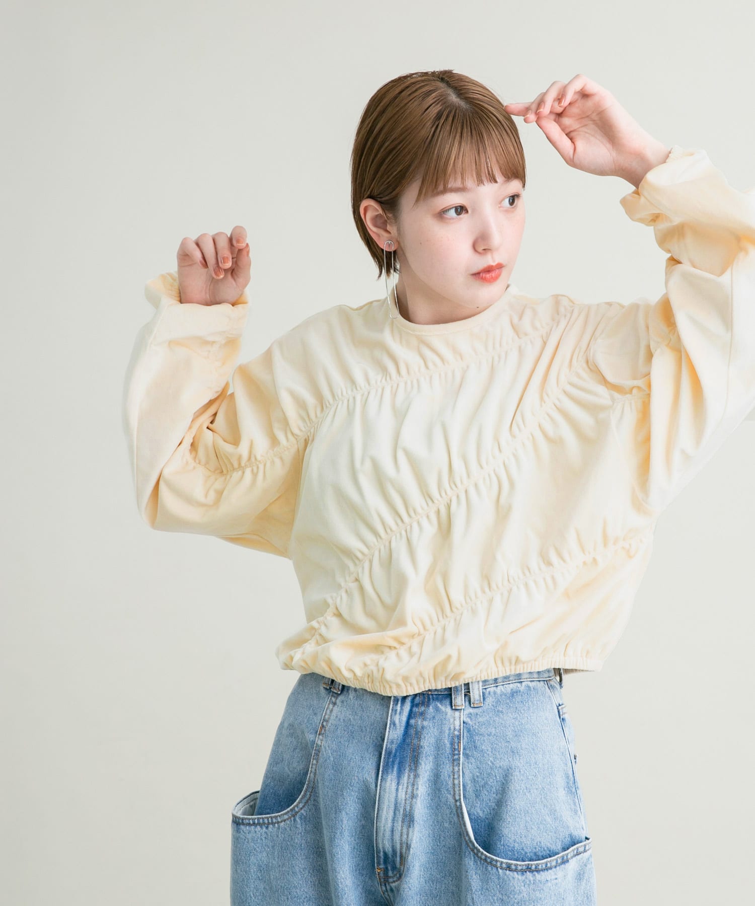 身長：160cm サイズ：one