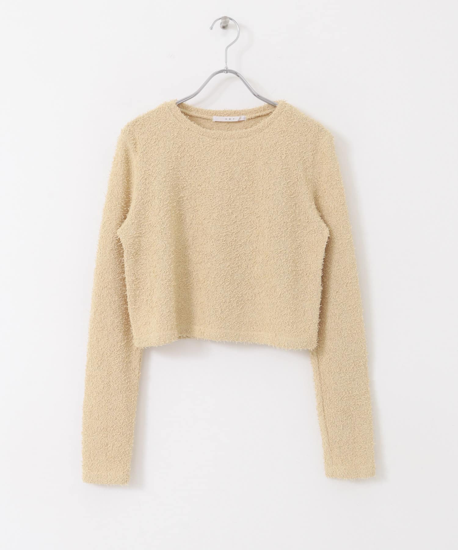 クロップドパイルカットソー BEIGE one