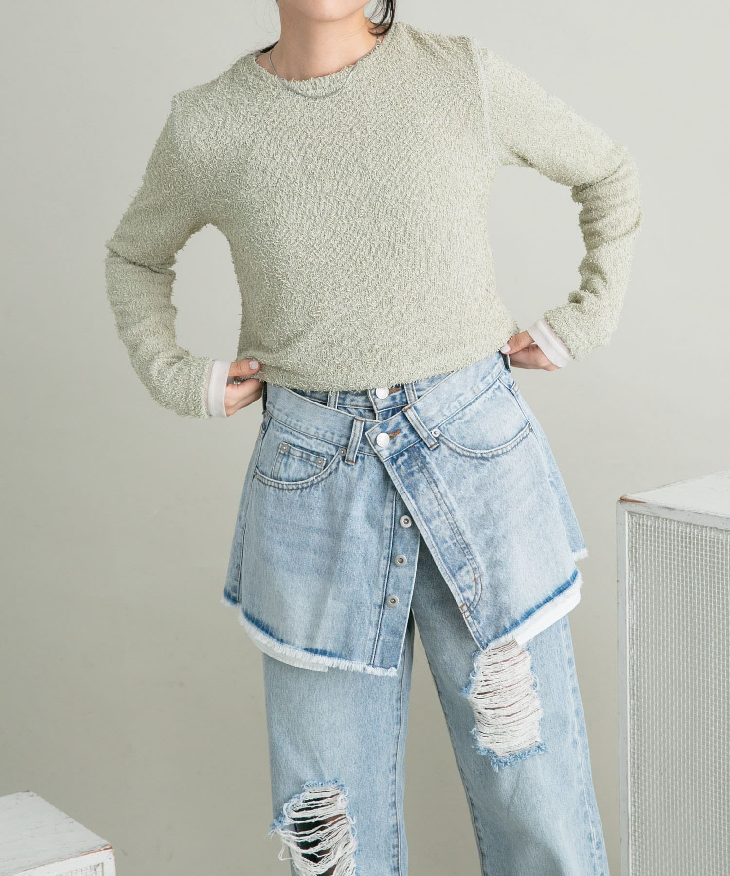 身長：160cm サイズ：one
