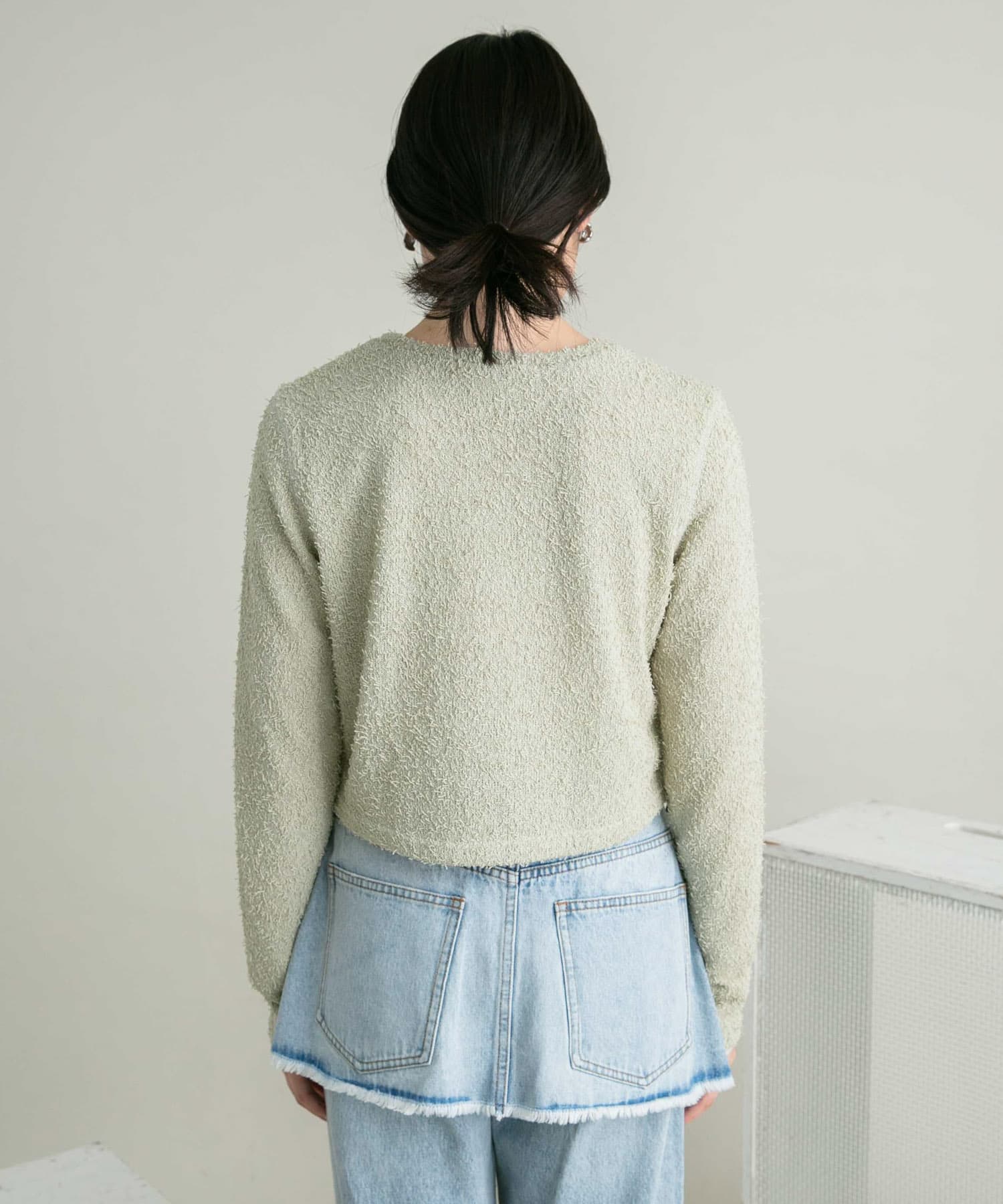 クロップドパイルカットソー L.SAGE one