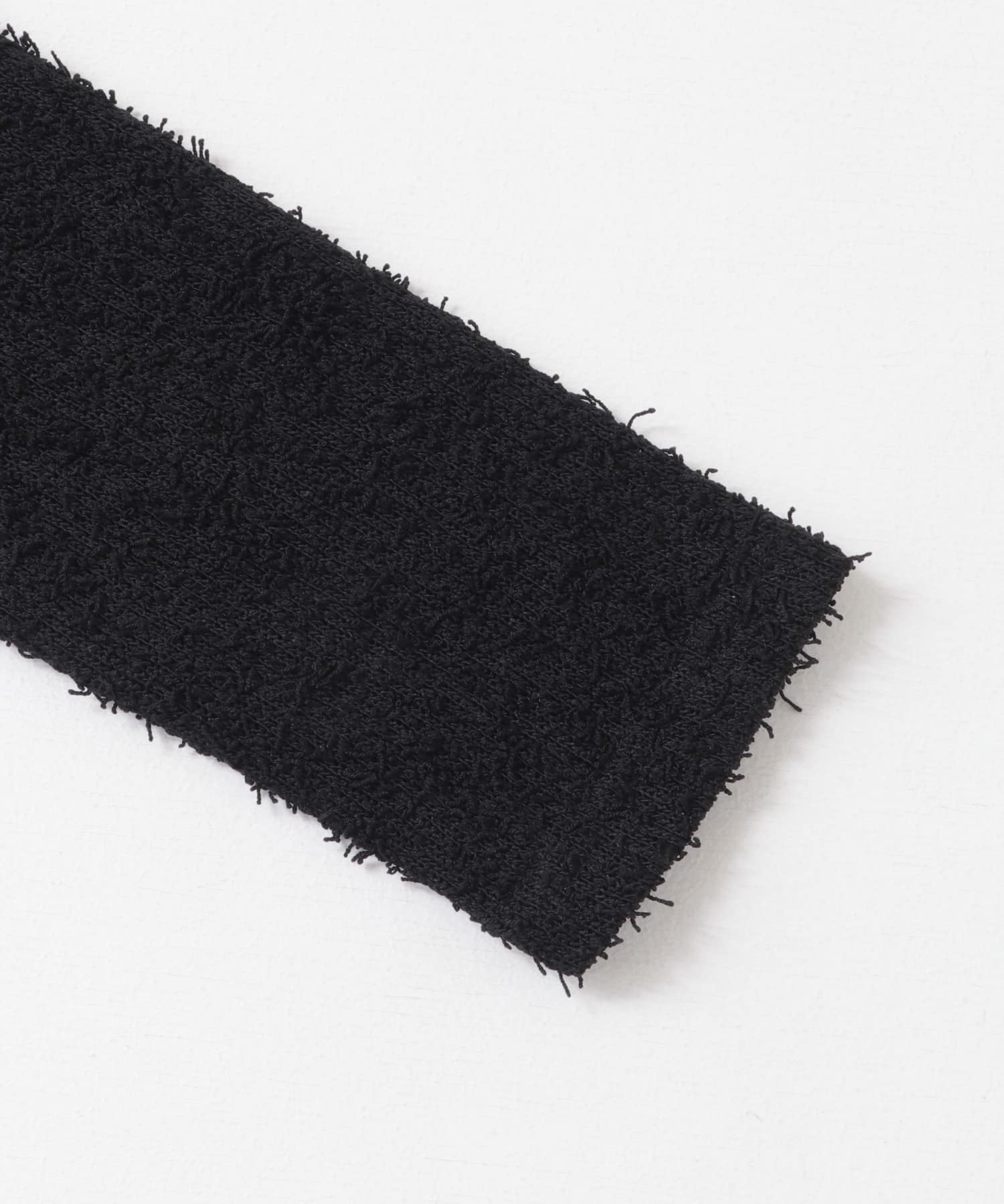クロップドパイルカットソー BLACK one